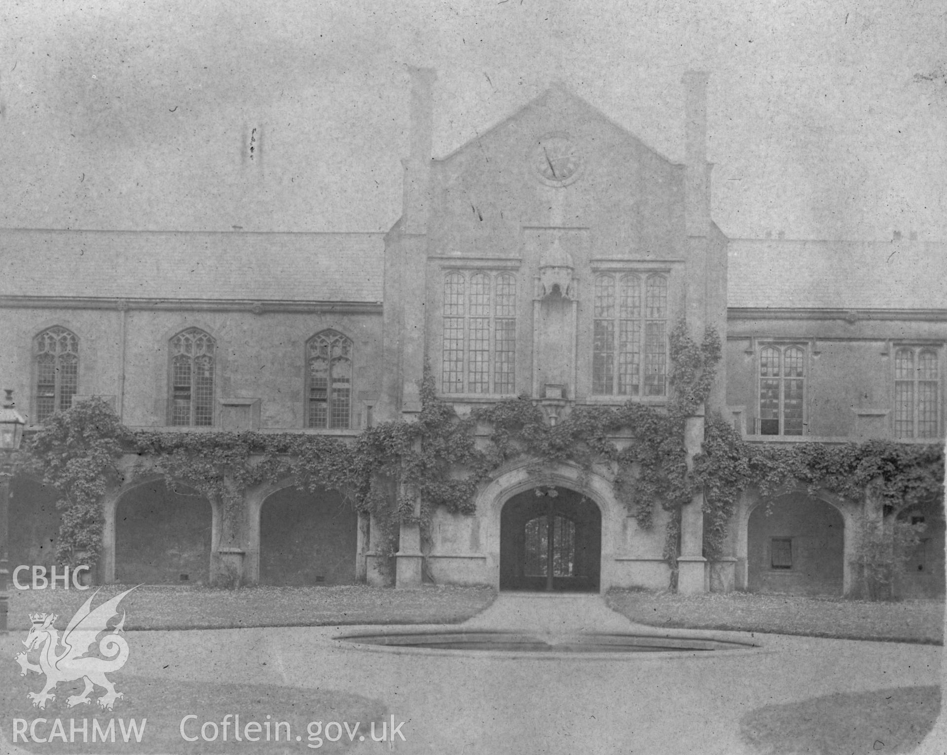 'Lampeter College 1913' . Digitised from a photograph album showing views of Aberystwyth and District, produced by David John Saer, school teacher of Aberystwyth. Loaned for copying by Dr Alan Chamberlain.