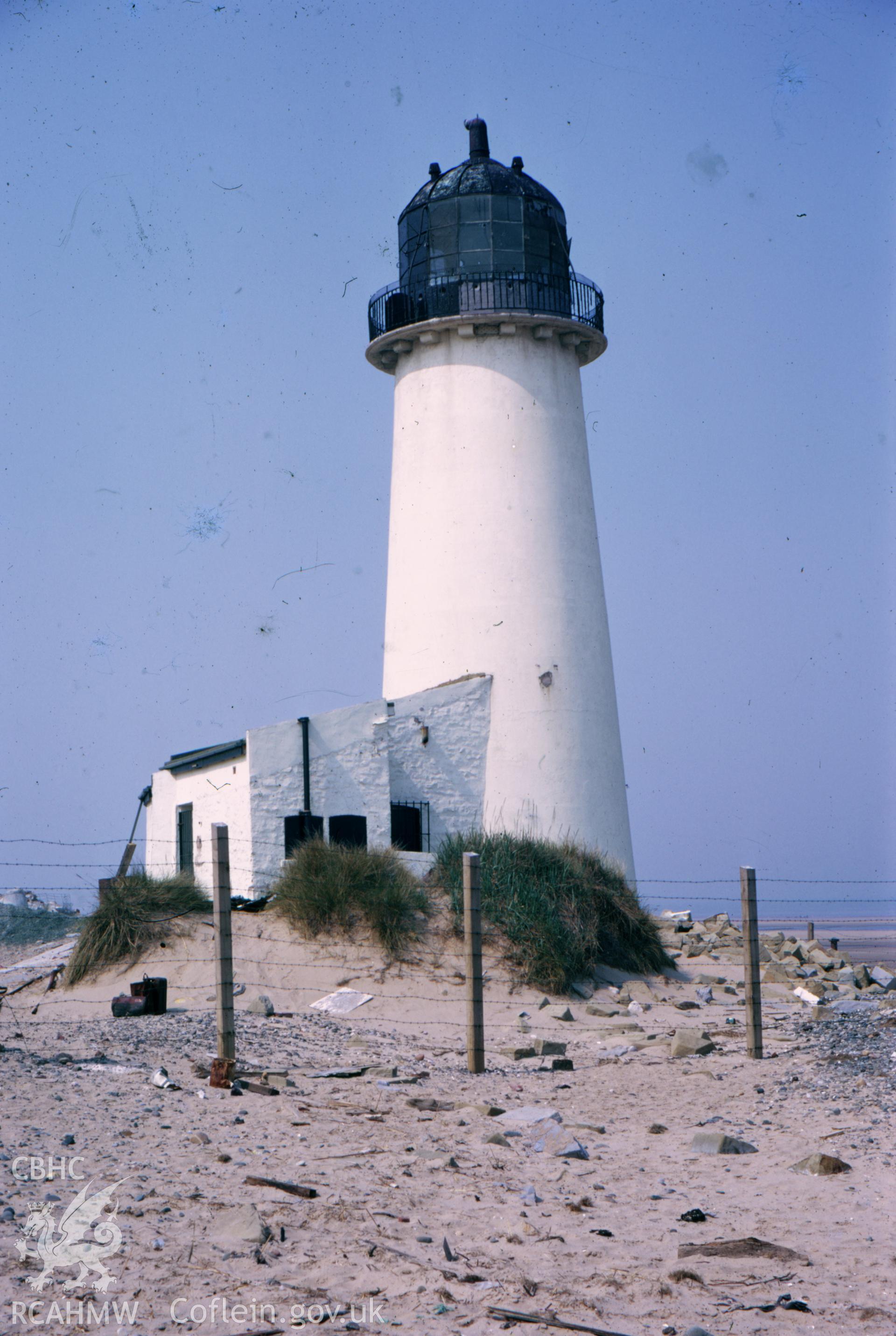 Colour slide showing general view of Point of Ayr Lighthouse.