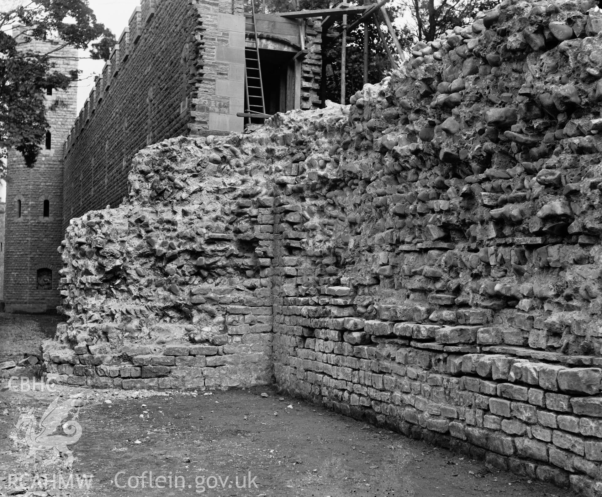 Cardiff Castle Old Roman Wall Ministry of Works Coll. NAccp154-158