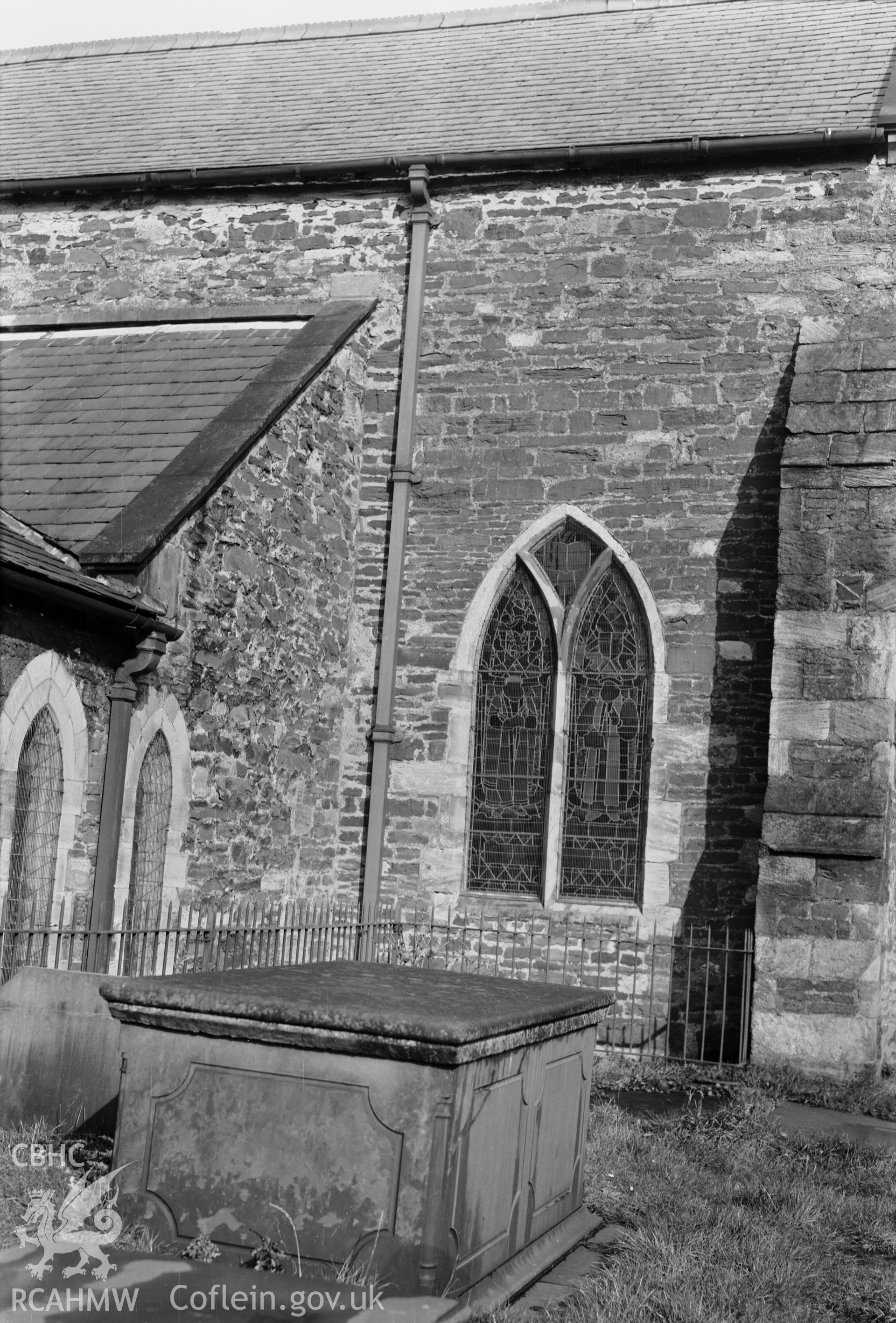 Exterior  view of St Marys Church Conwy taken in 10.09.1951.