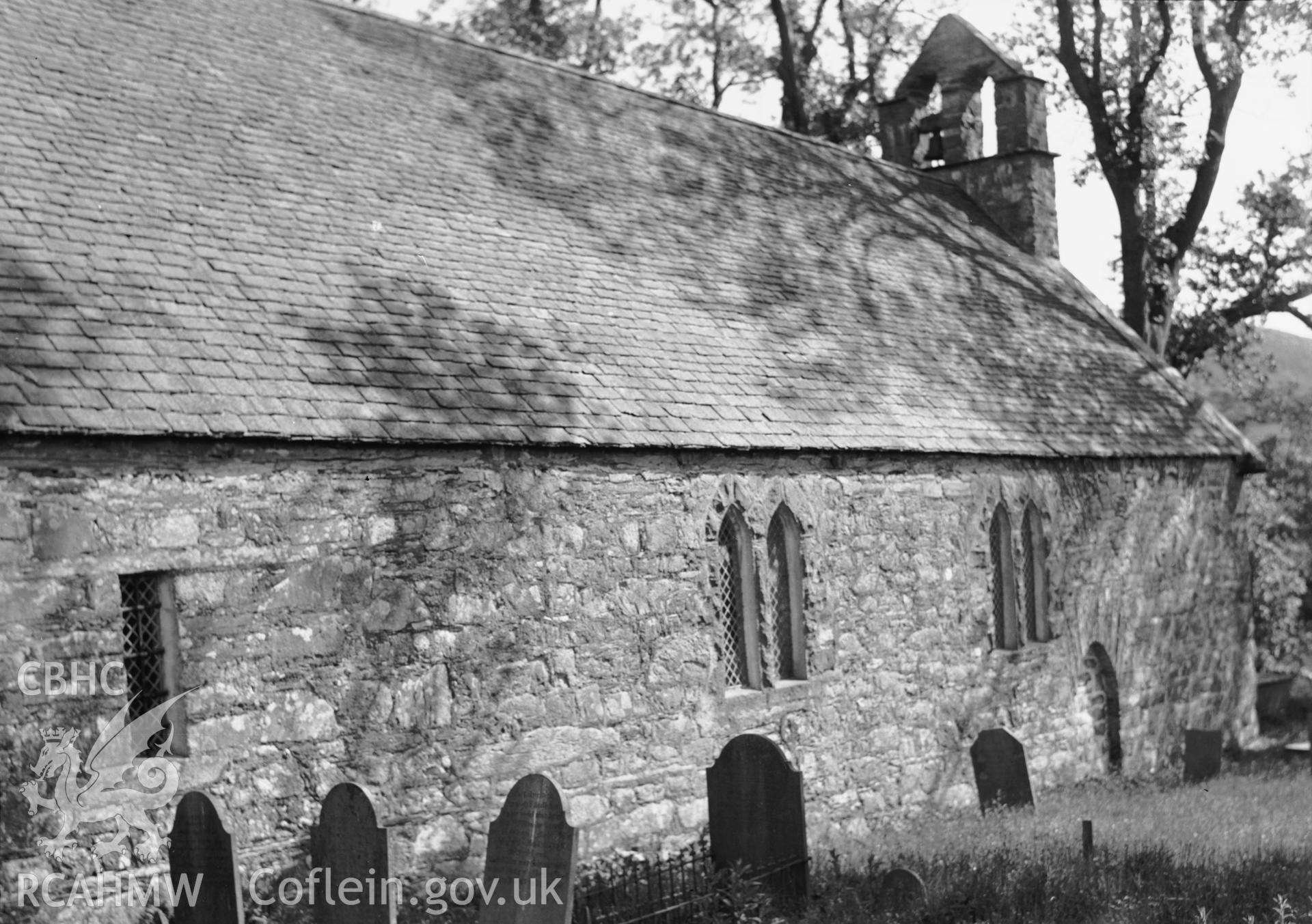 Exterior view of St Brothen's Church, Llanfrothen taken 07.06.1941.