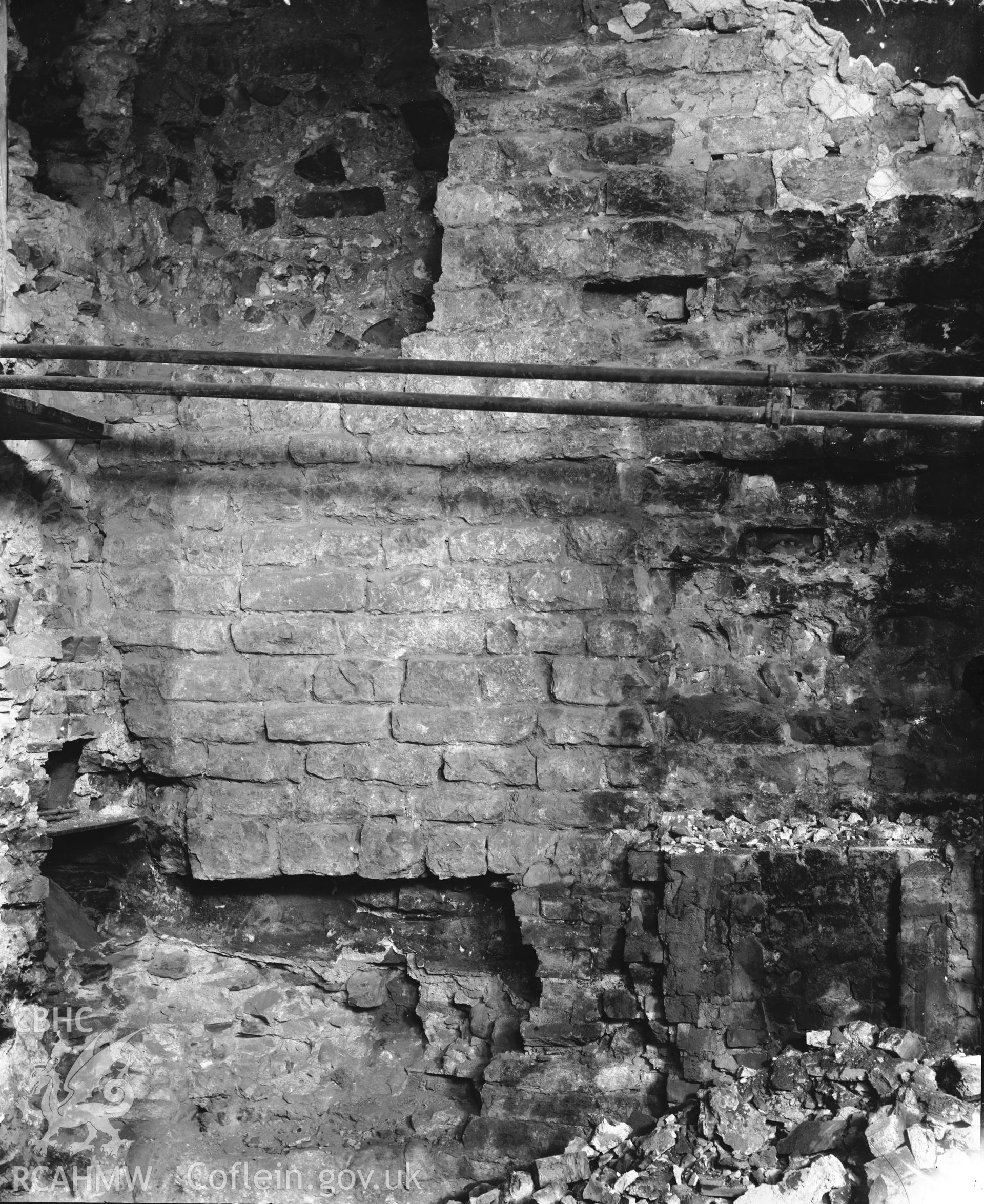 Cardiff Castle Roman Wall - Kitchen. Ministry of Works Coll. NAccp154-158