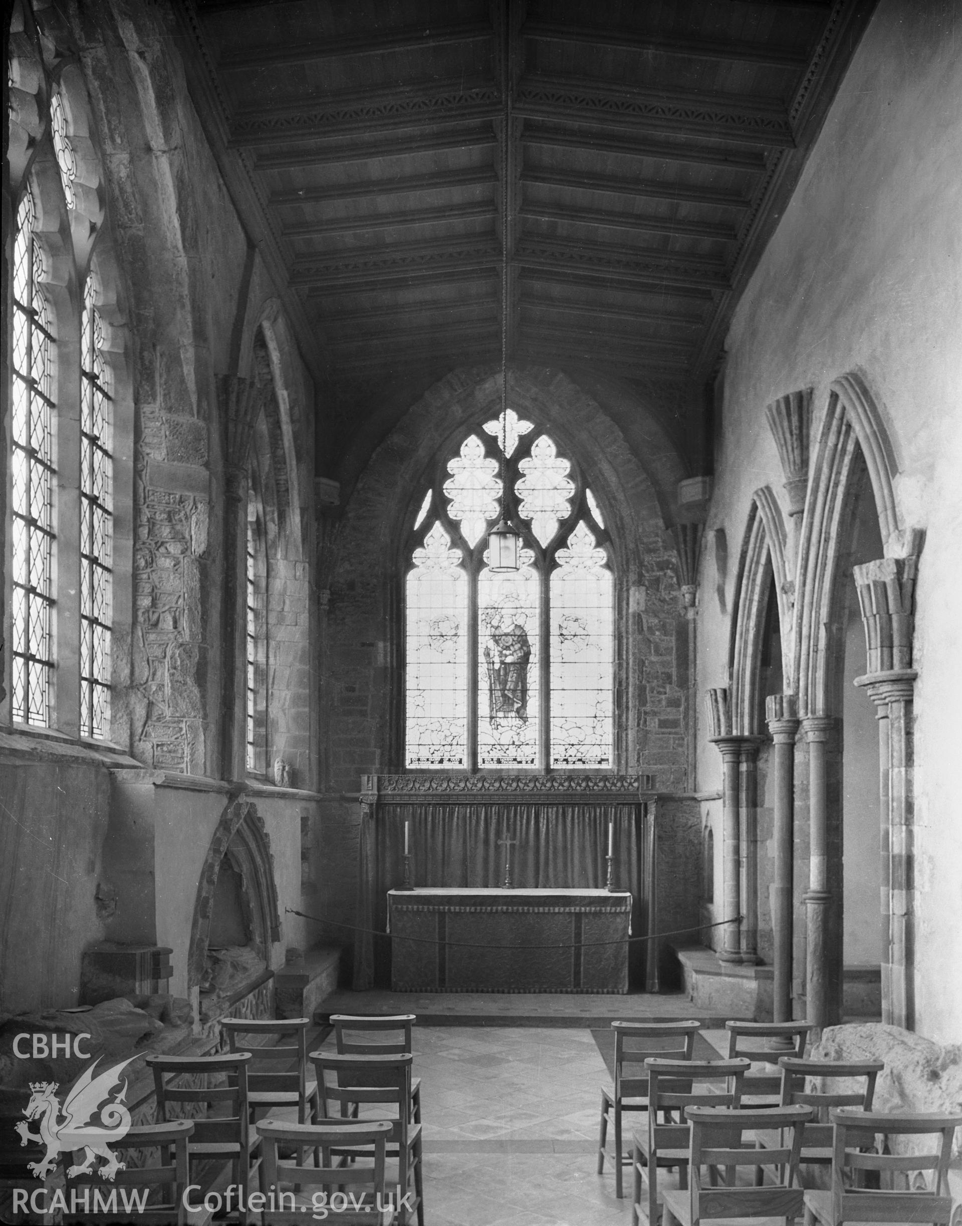 Interior view showing Nicholas Chapel looking east.