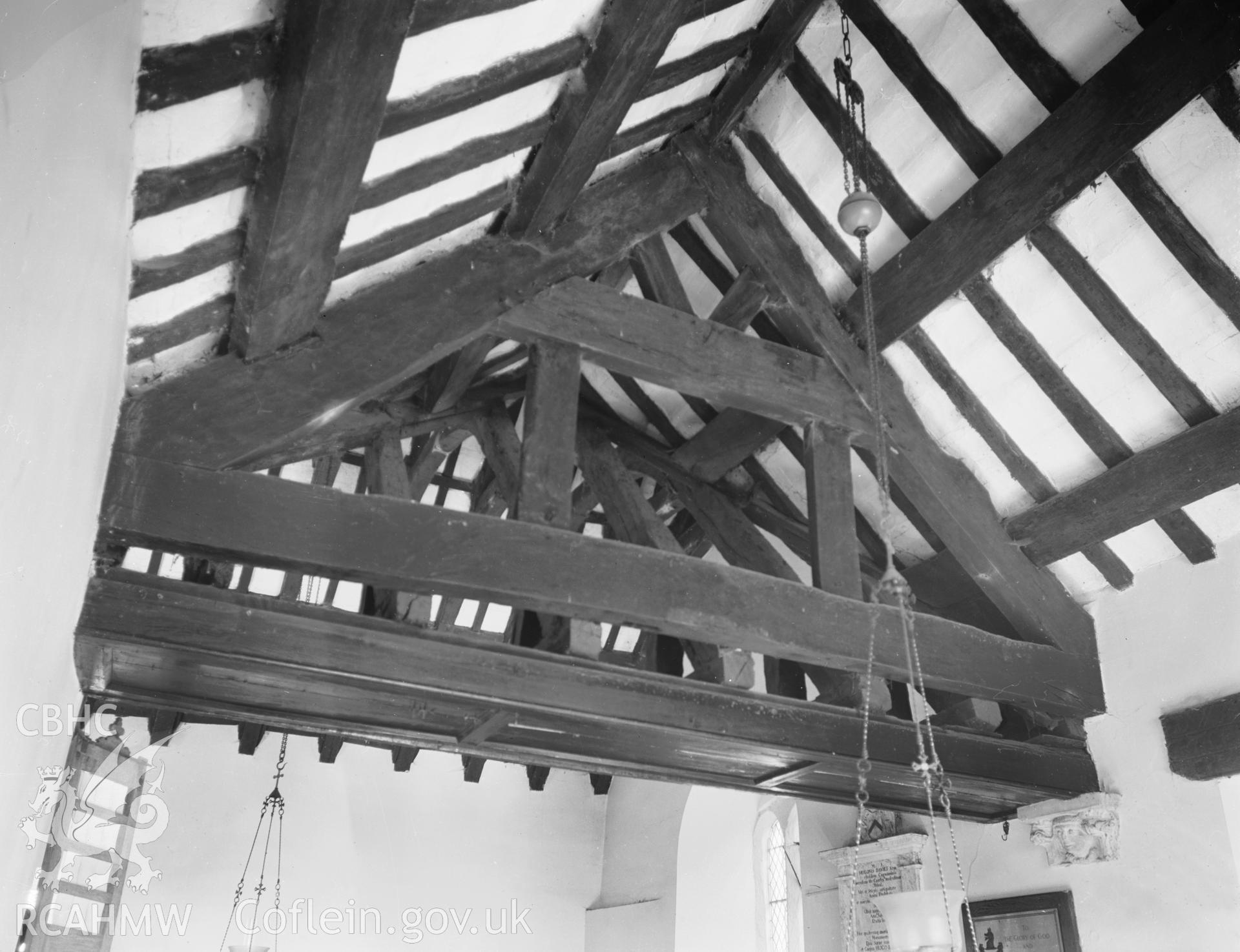 Interior view, roof timbers