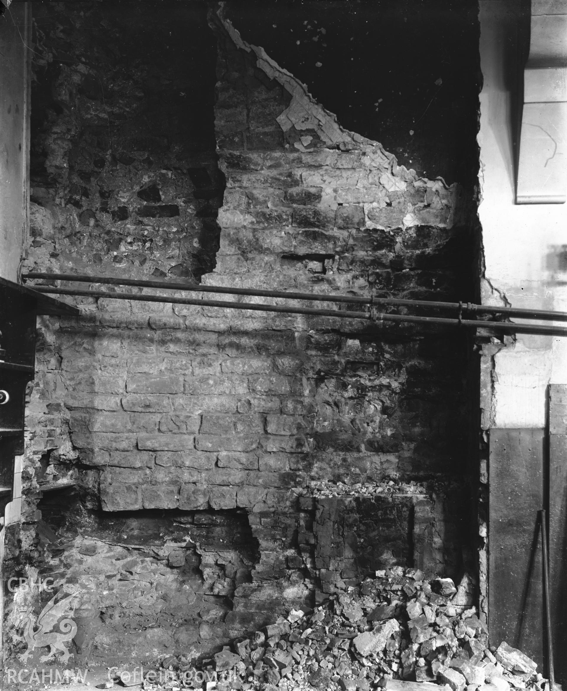 Cardiff Castle Roman Wall, Kitchen. Ministry of Works Coll. NAccp154-158