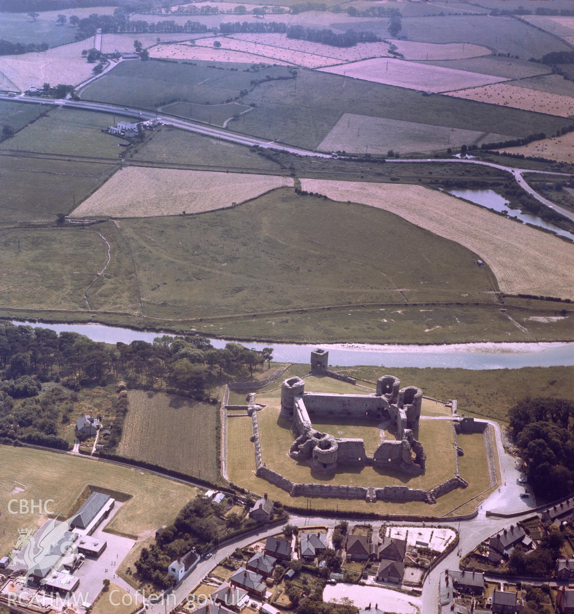 D.O.E photograph of Rhuddlan Castle. Aerial ? Aerofilms.