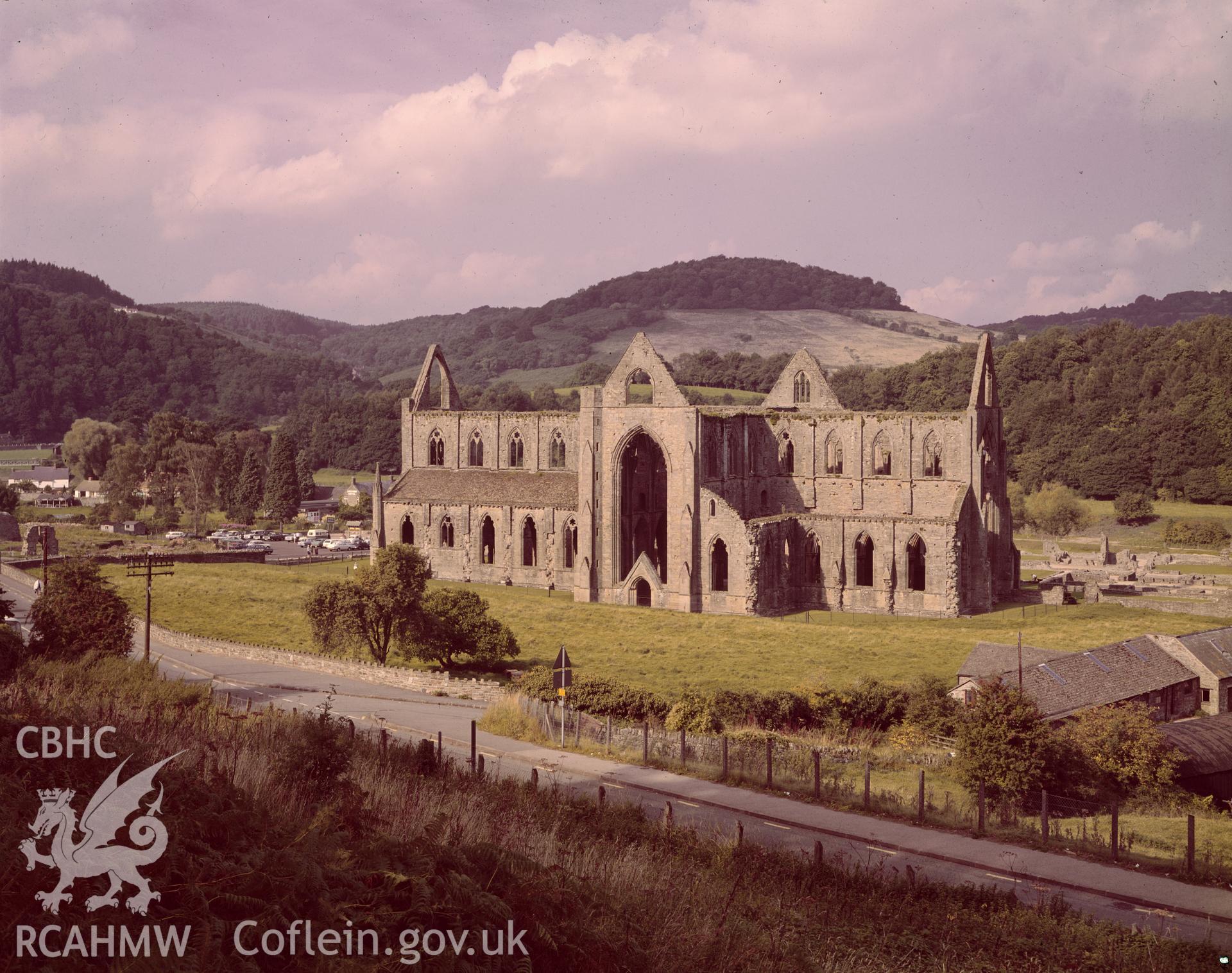 D.O.E. colour transparency of Tintern Abbey: aerial view, from the south-east.