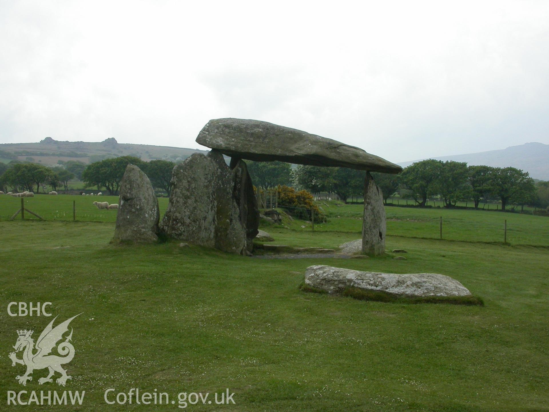 Pentre Ifan Chambered Tomb viewed from E.