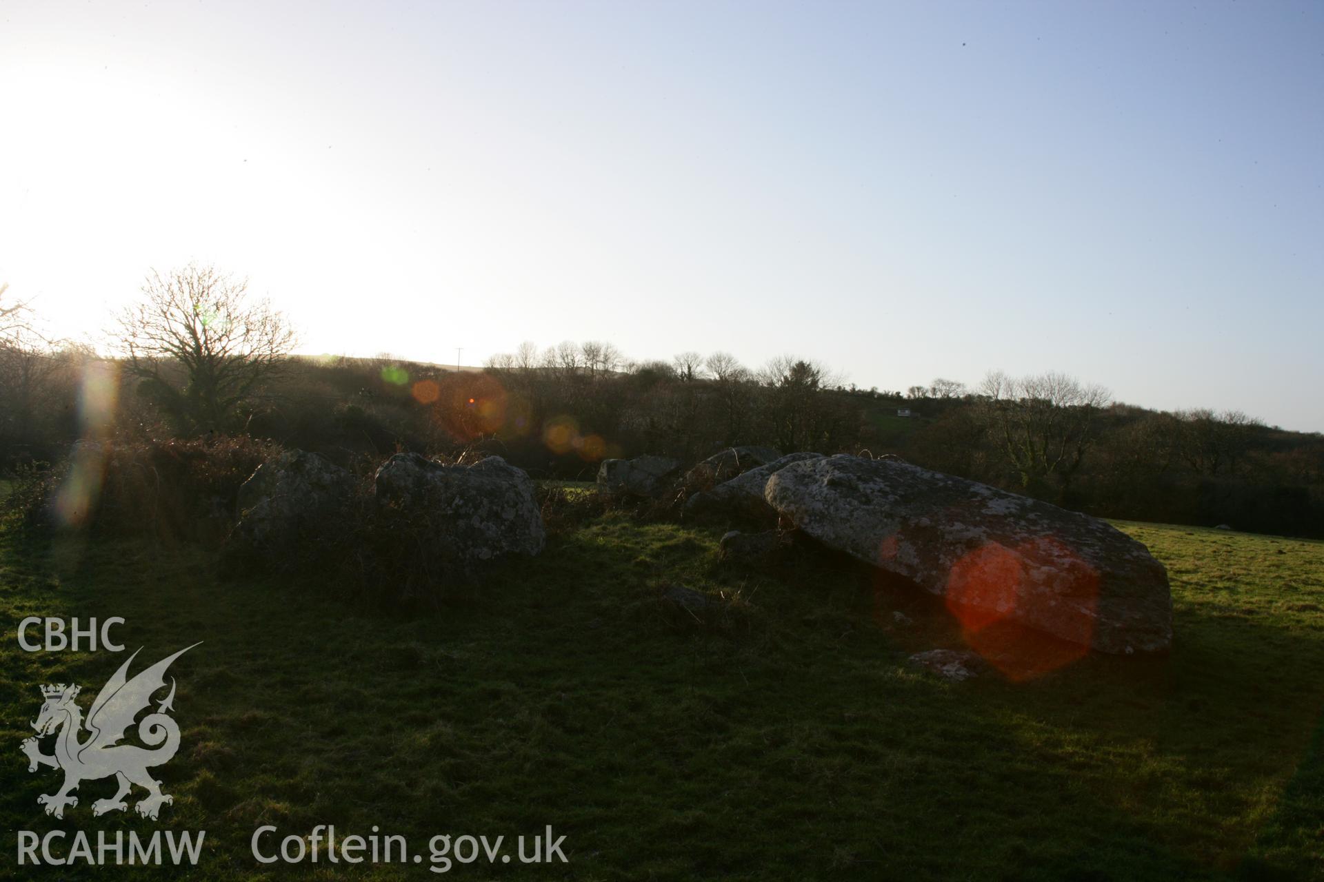 Cerrig y Gof chambered cairn; view of chambers from the north-east.