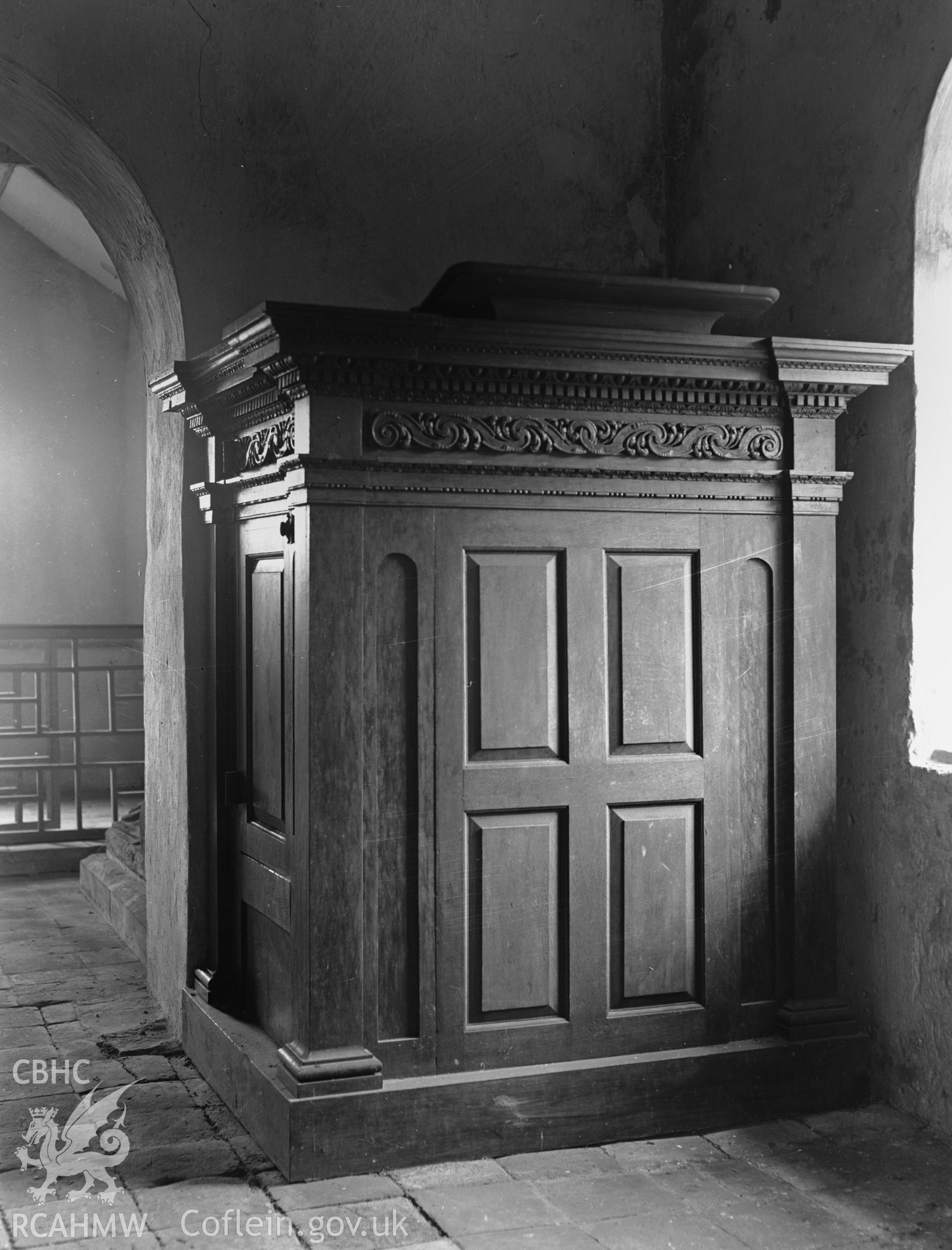 View of pulpit at Upton Church. Taken  03.09.1941.