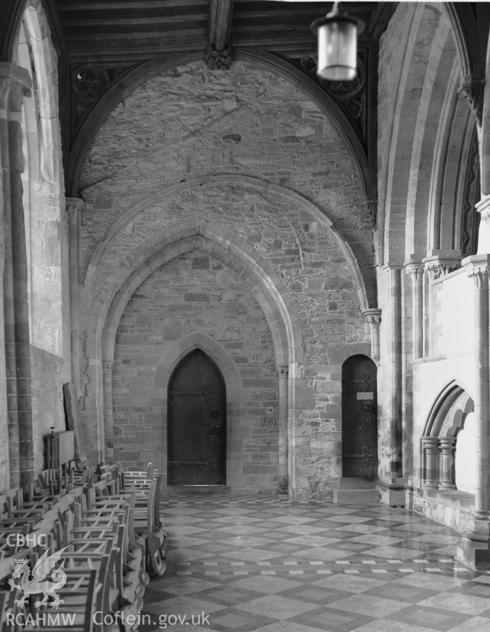 Interior view showing east end of north choir aisle.
