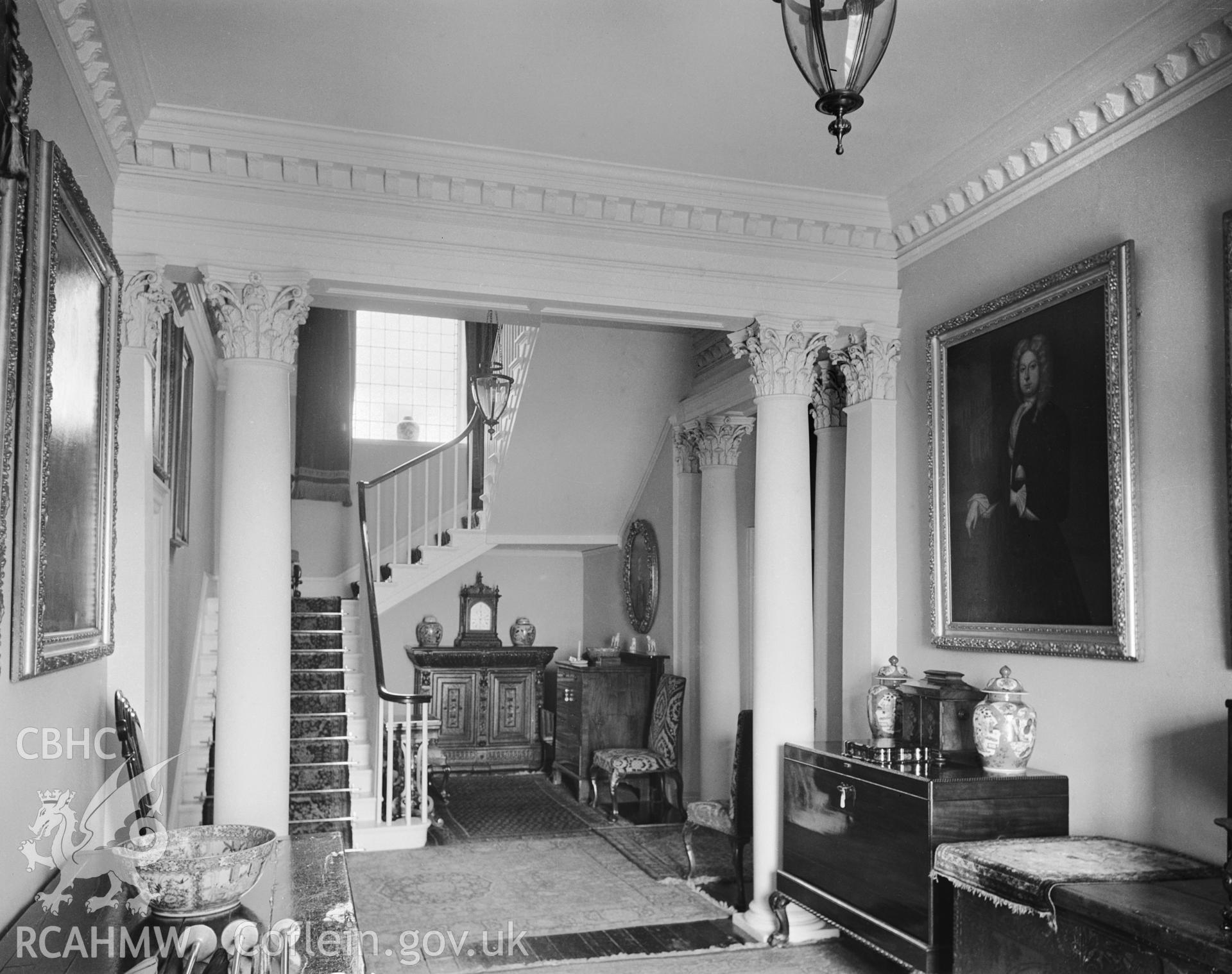 Interior view showing the entrance hall and staircase.