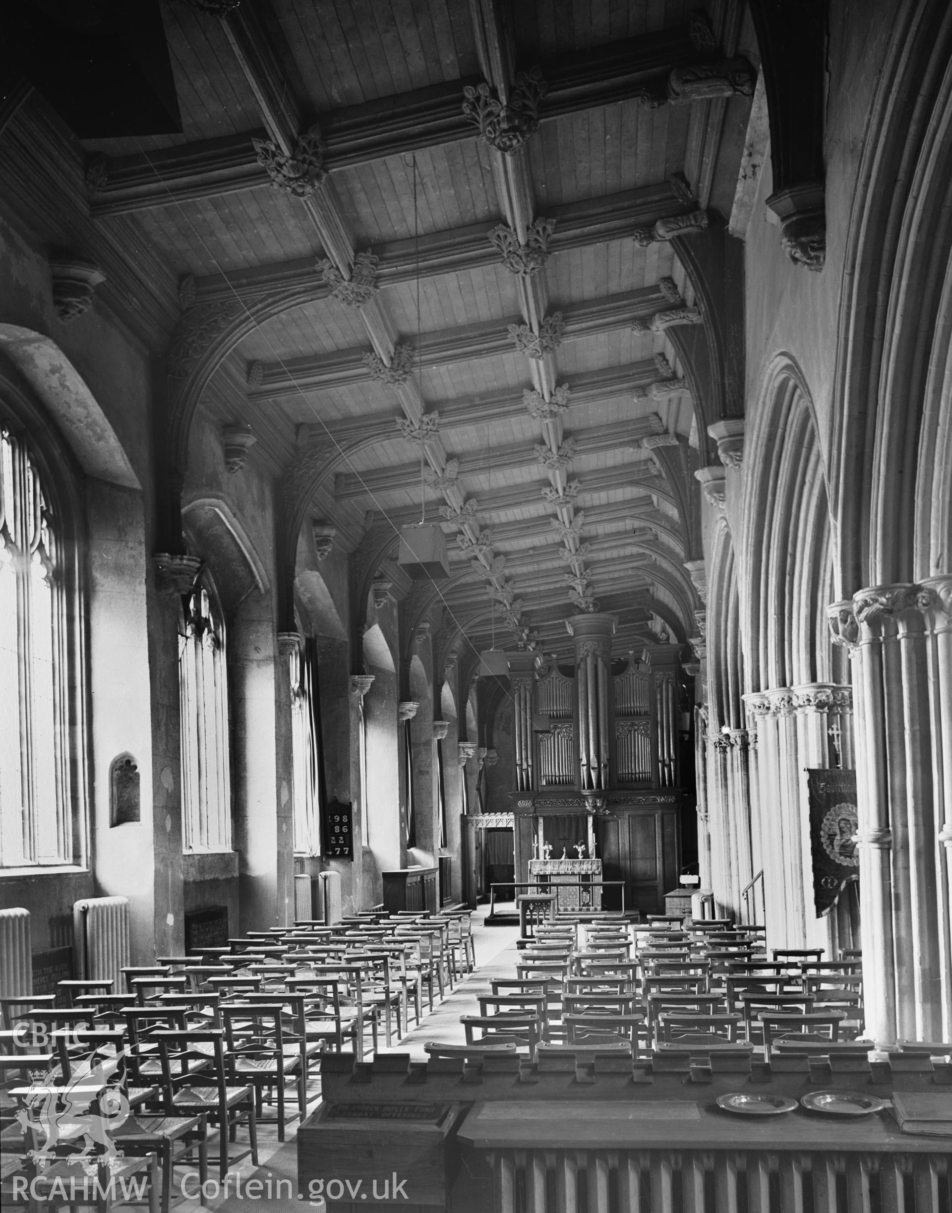 Interior view of the north aisle looking east.