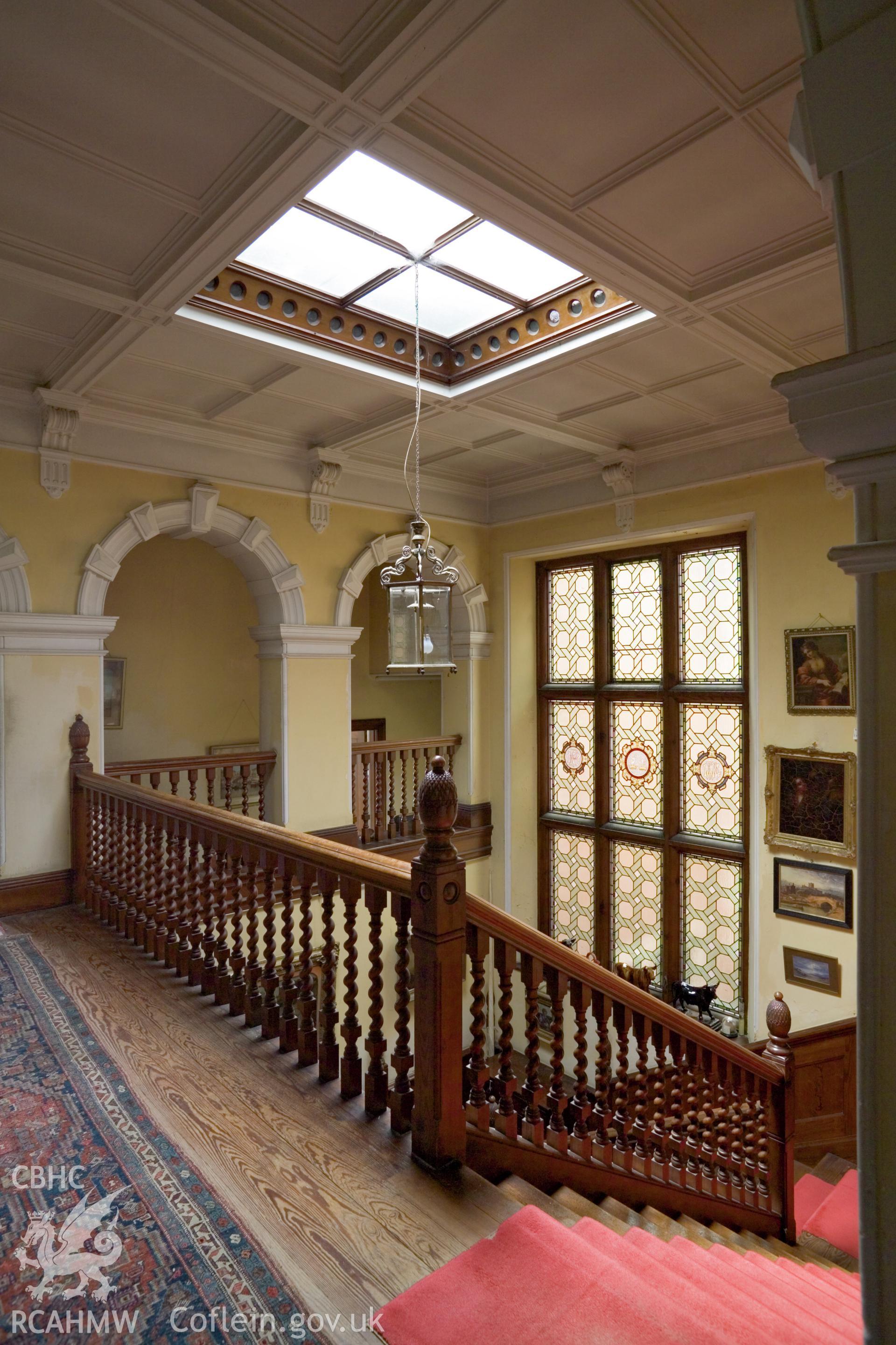 Principal staircase from first floor landing.