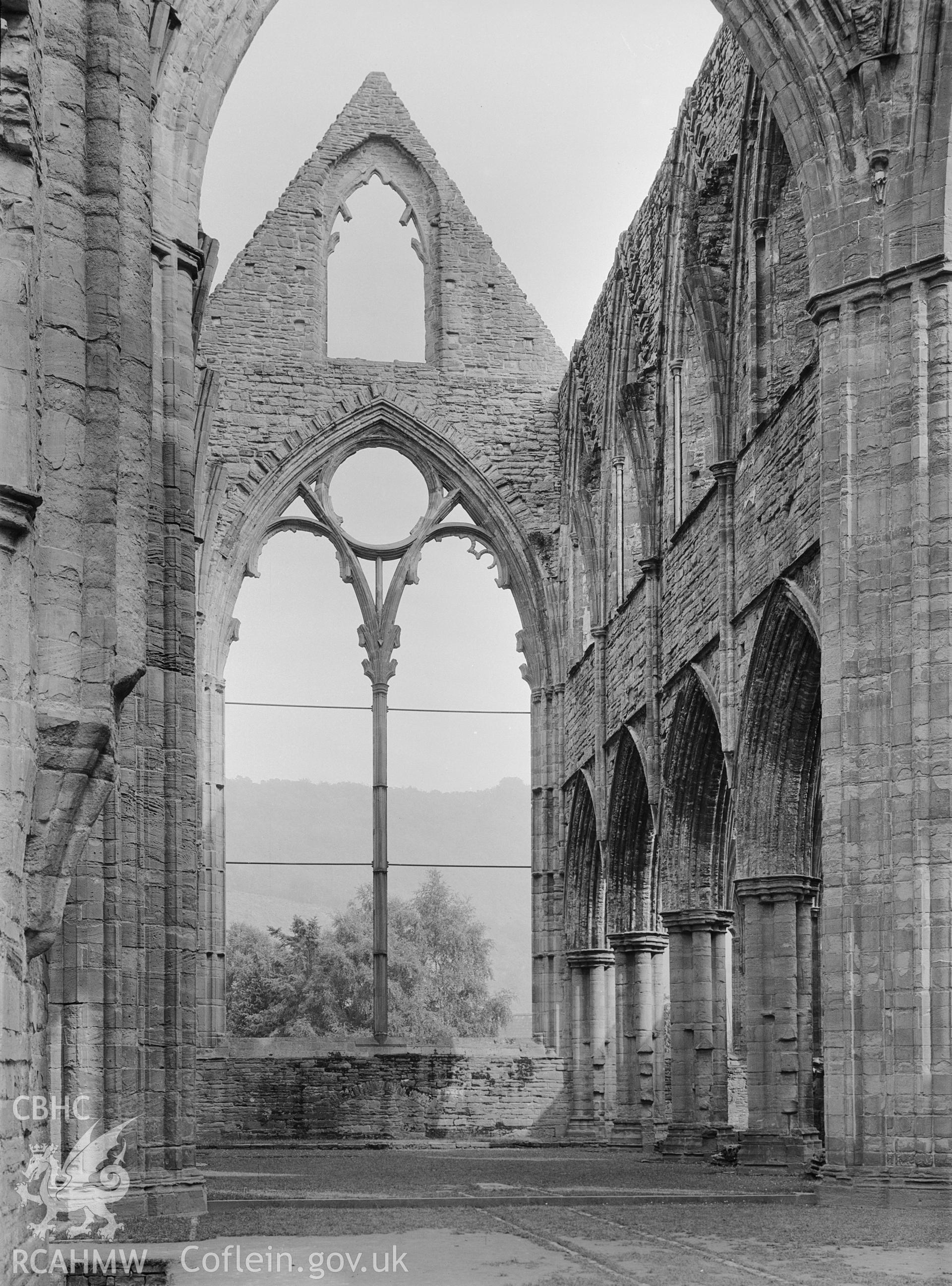 Interior view of Tintern Abbey from the west, taken by Clayton.