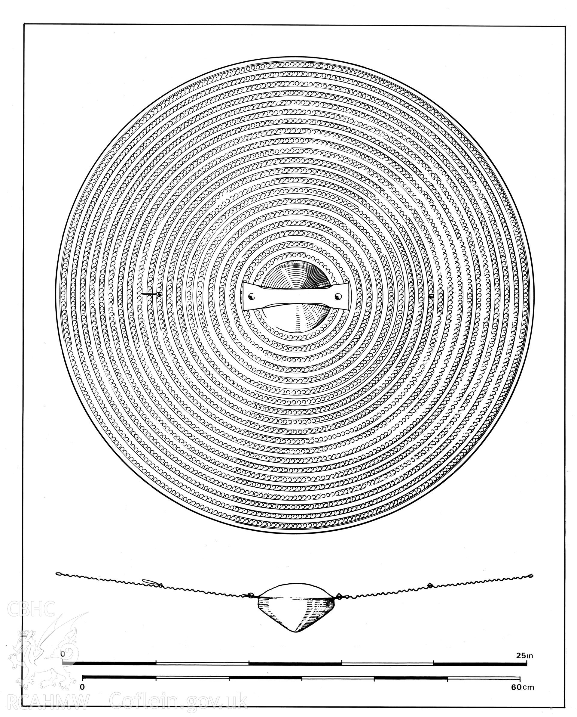 Volume 1, Figure 35: 'Bronze Age shield, Glan-rhos'.