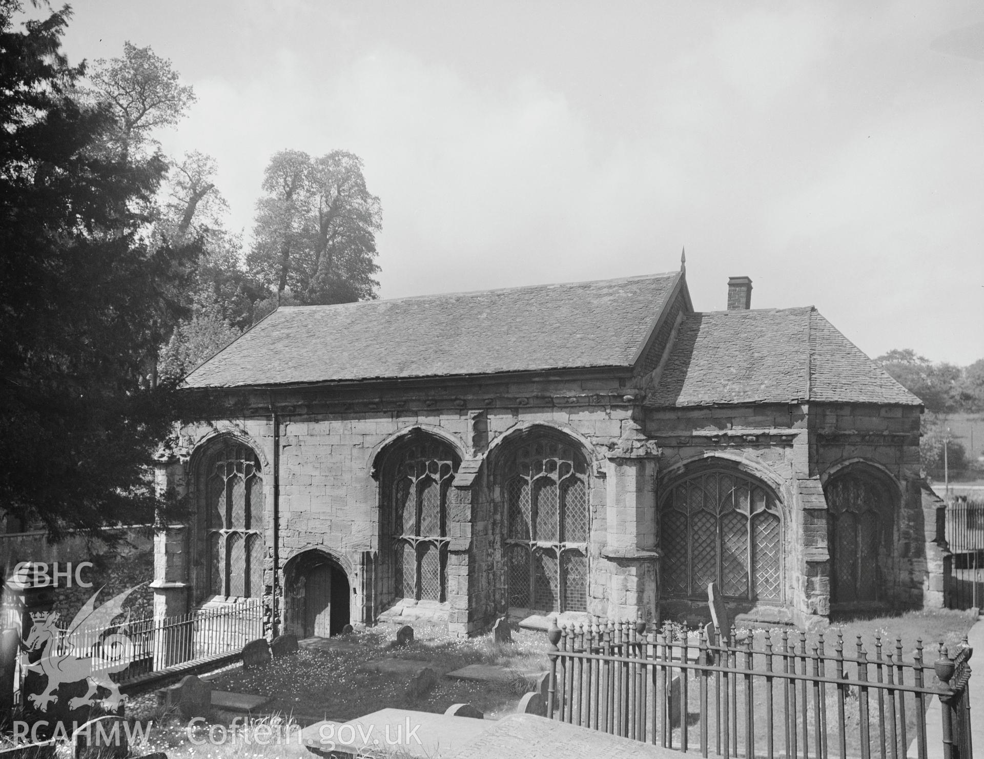 Exterior view of from the southeast of St Winifred's Chapel, Holywell,  taken 13.05.1942.