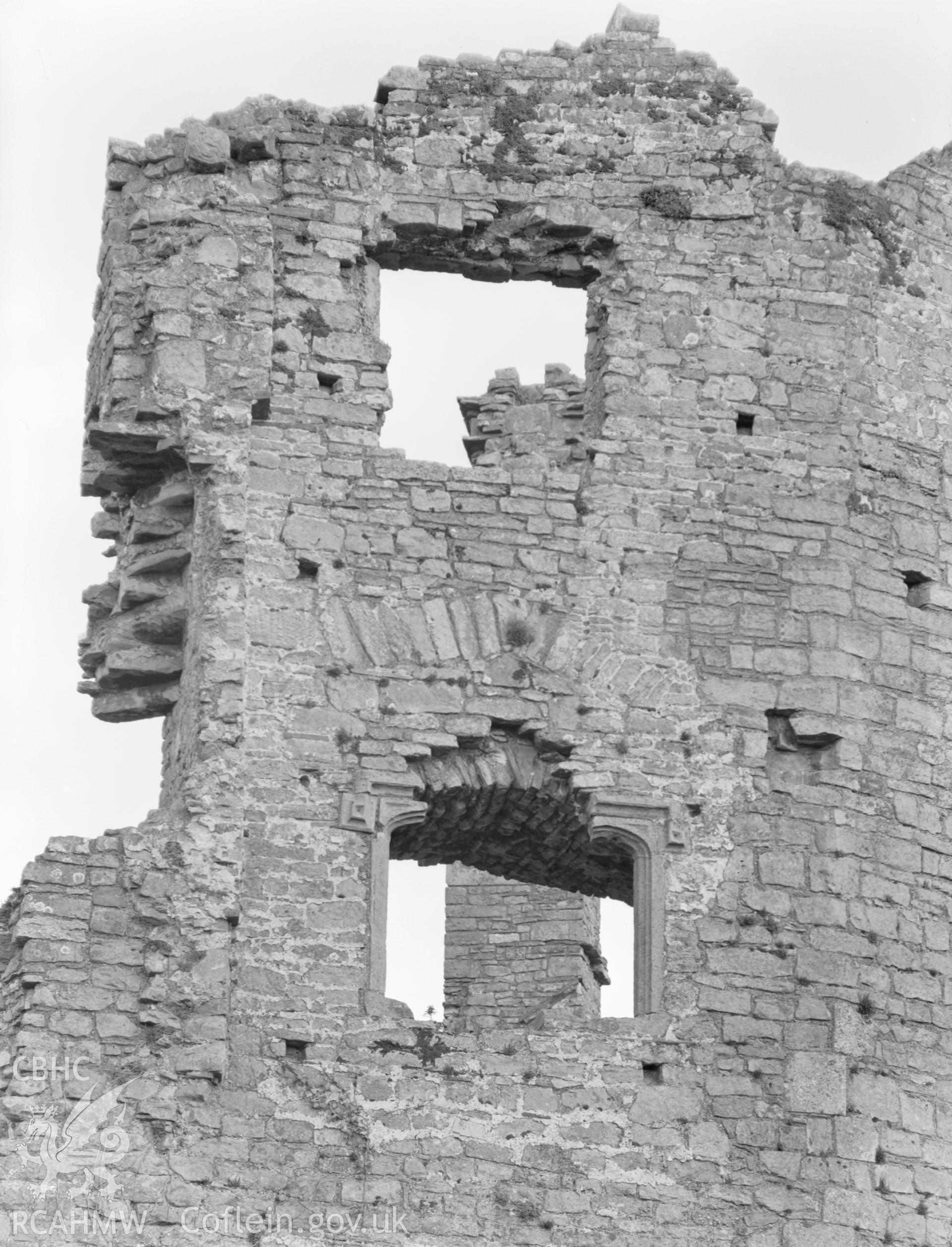 View of window at Coity Castle, Coity Higher taken 09.04.65.