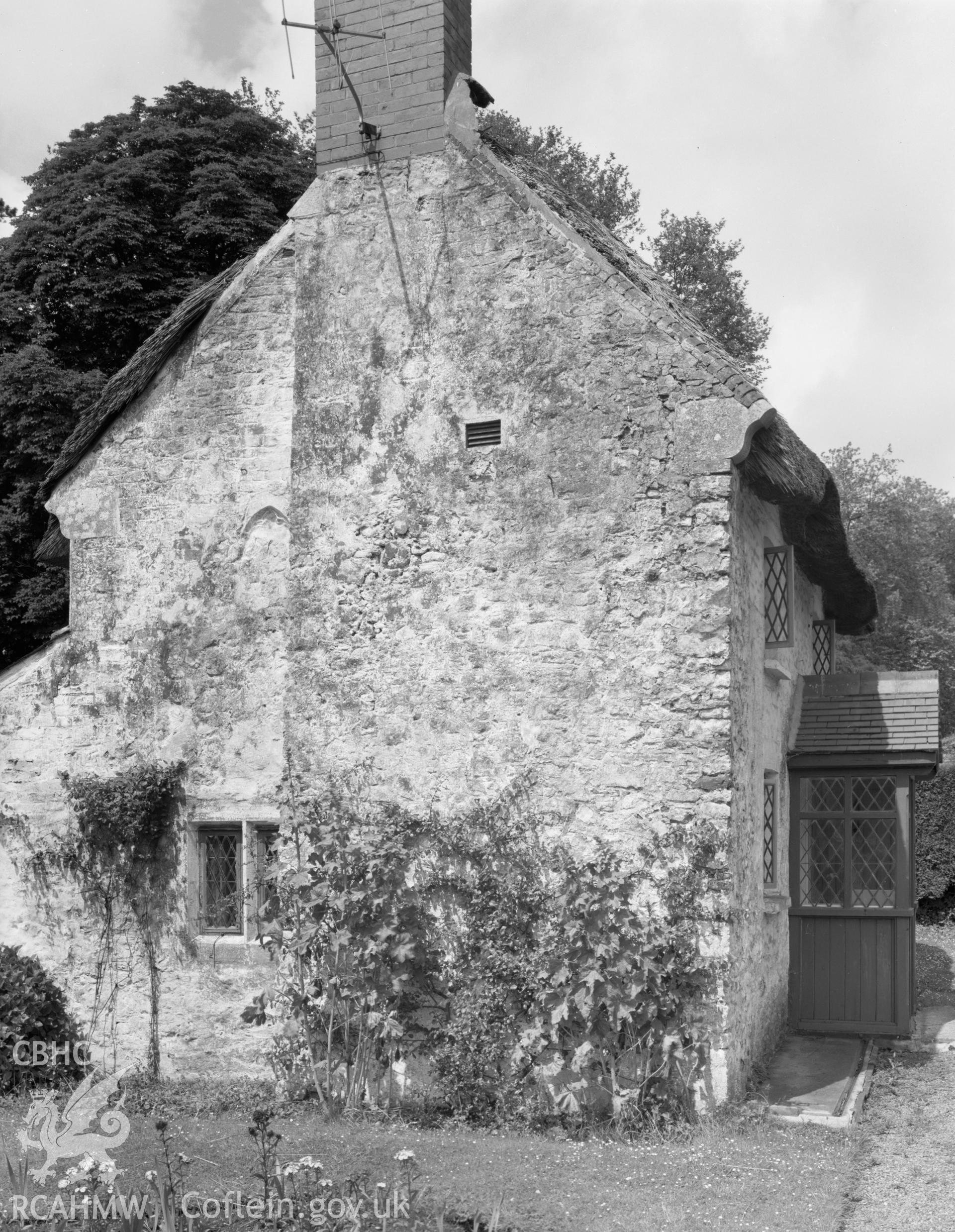 View of the gable end of cottage at St Fagans taken 23.06.65.