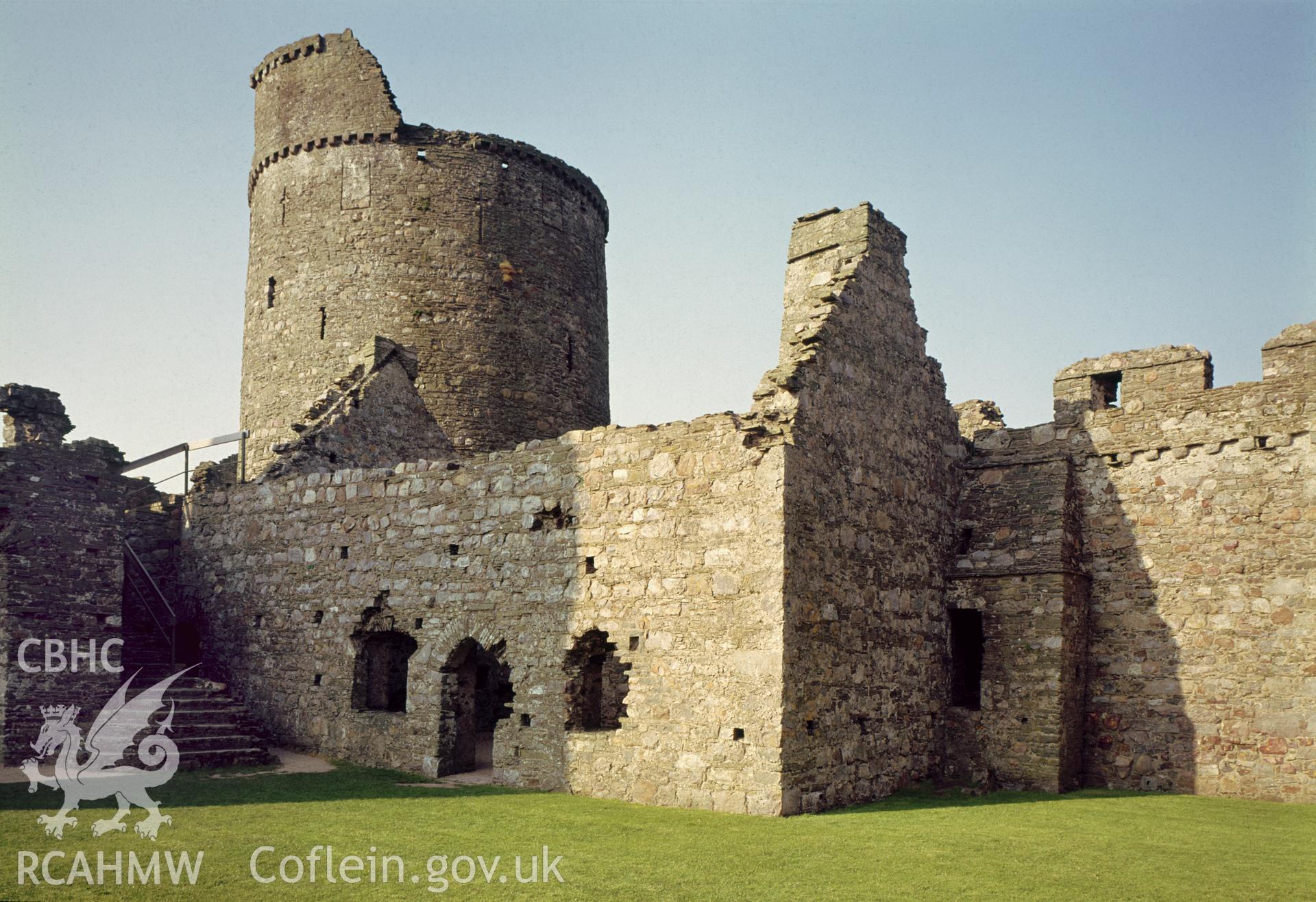 View of Kidwelly Castle taken in 1976.