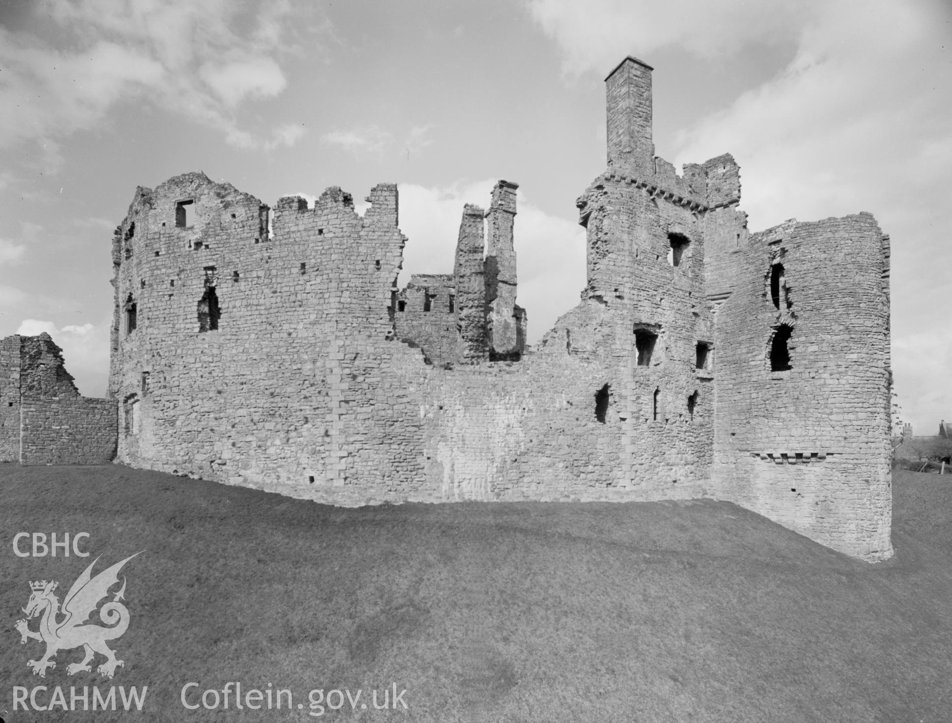 General view of Coity Castle, Coity Higher taken 09.04.65.