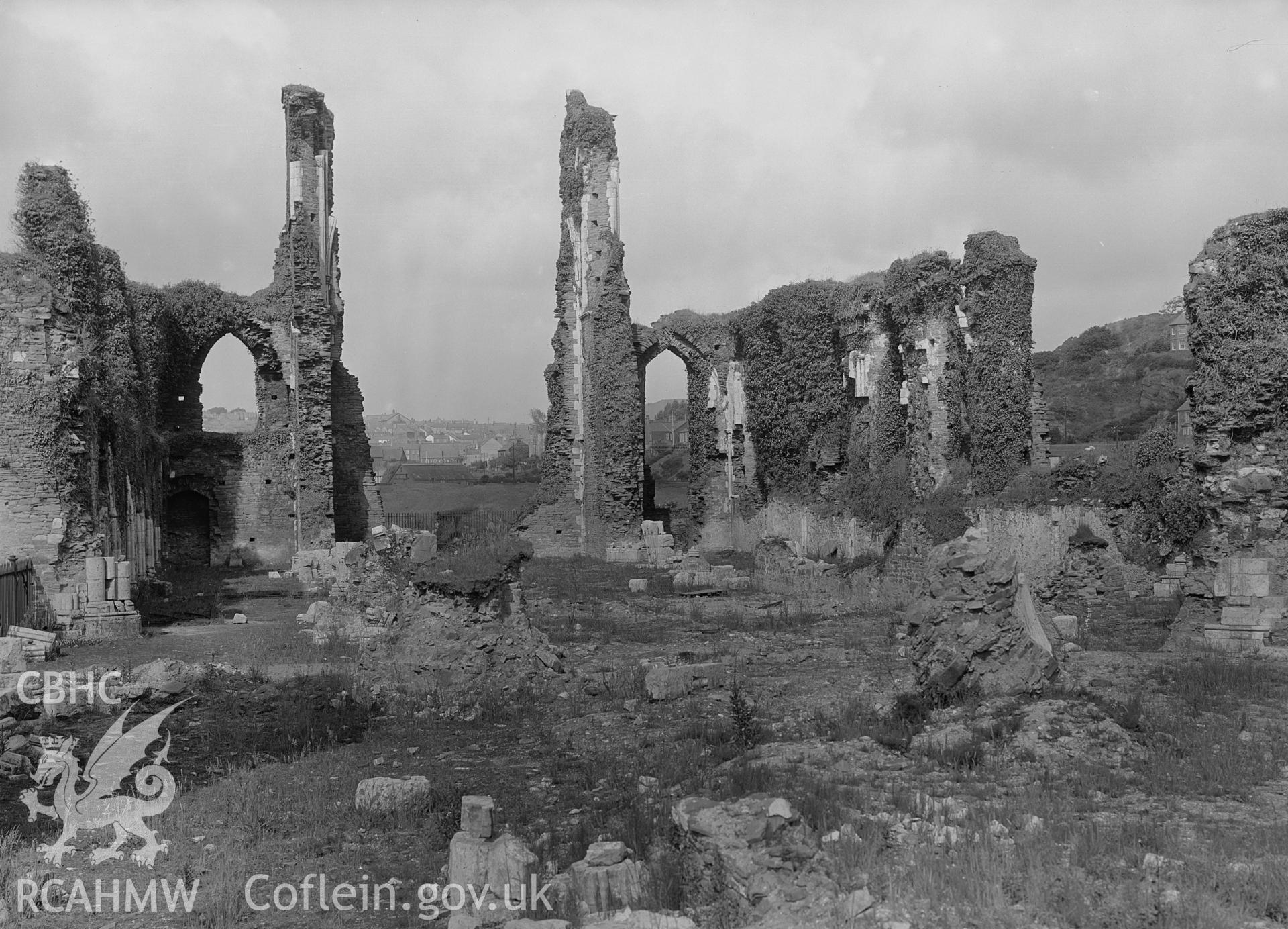 Interior view of Neath Abbey  from the east.
