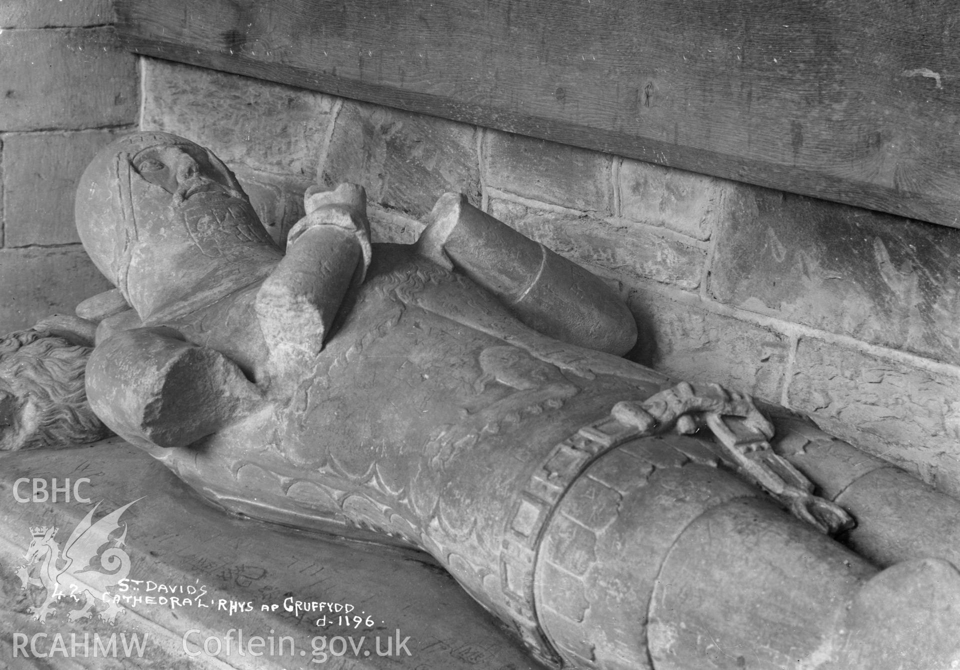 Detail of effigy at St Davids Cathedral