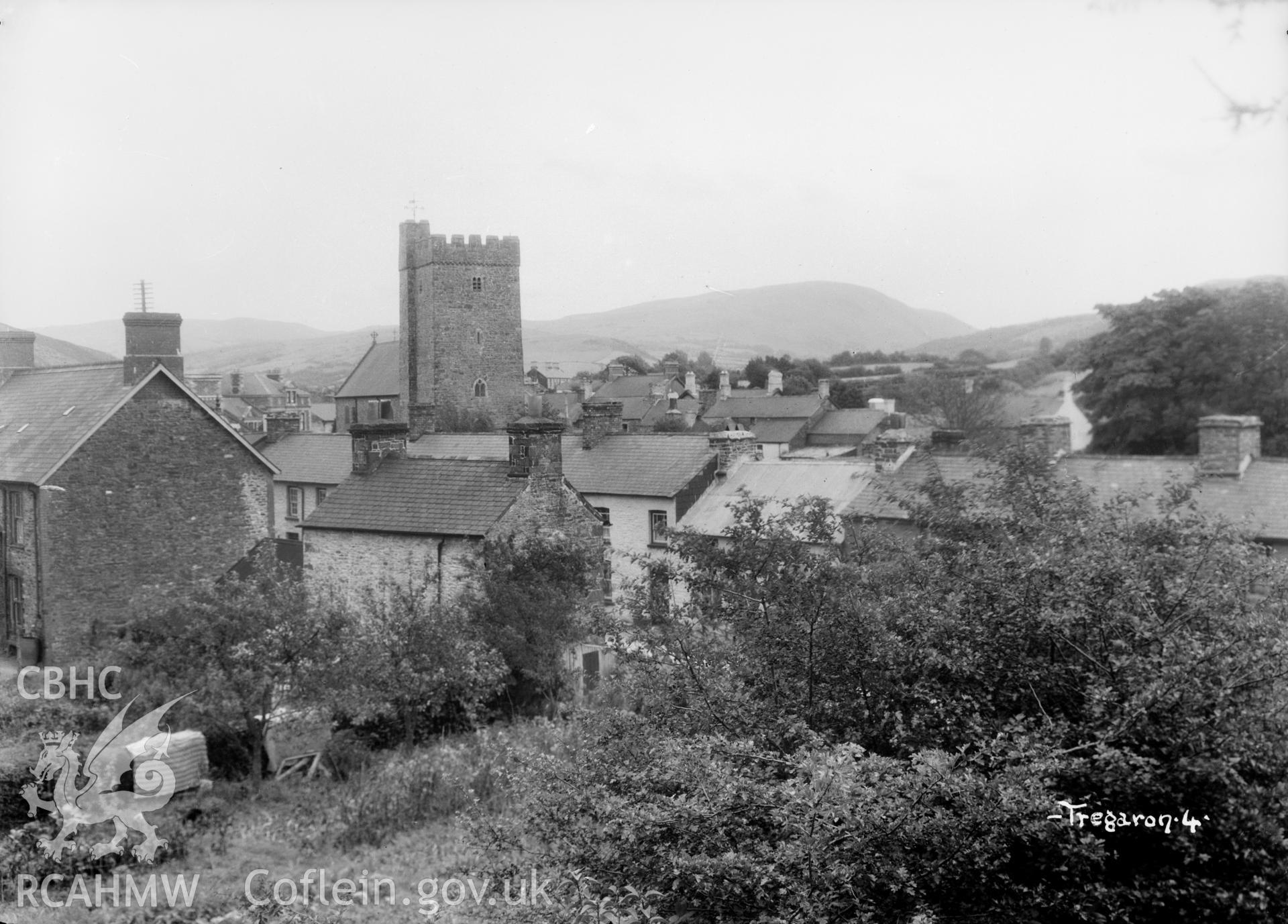 View of Tregaron taken by W A Call circa 1920.