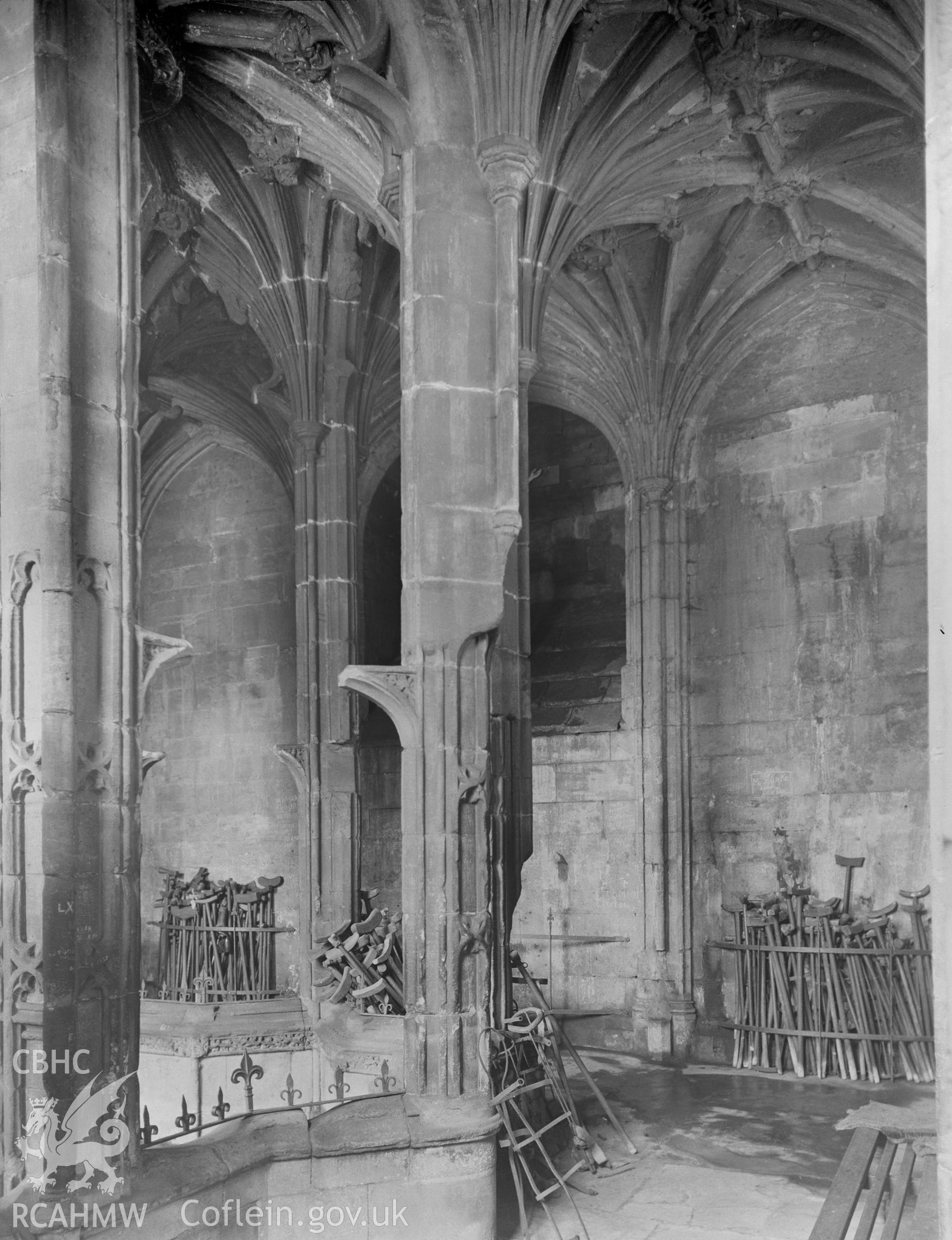 Interior view of St Winifred's Well, Holywell  taken 13.05.1942.