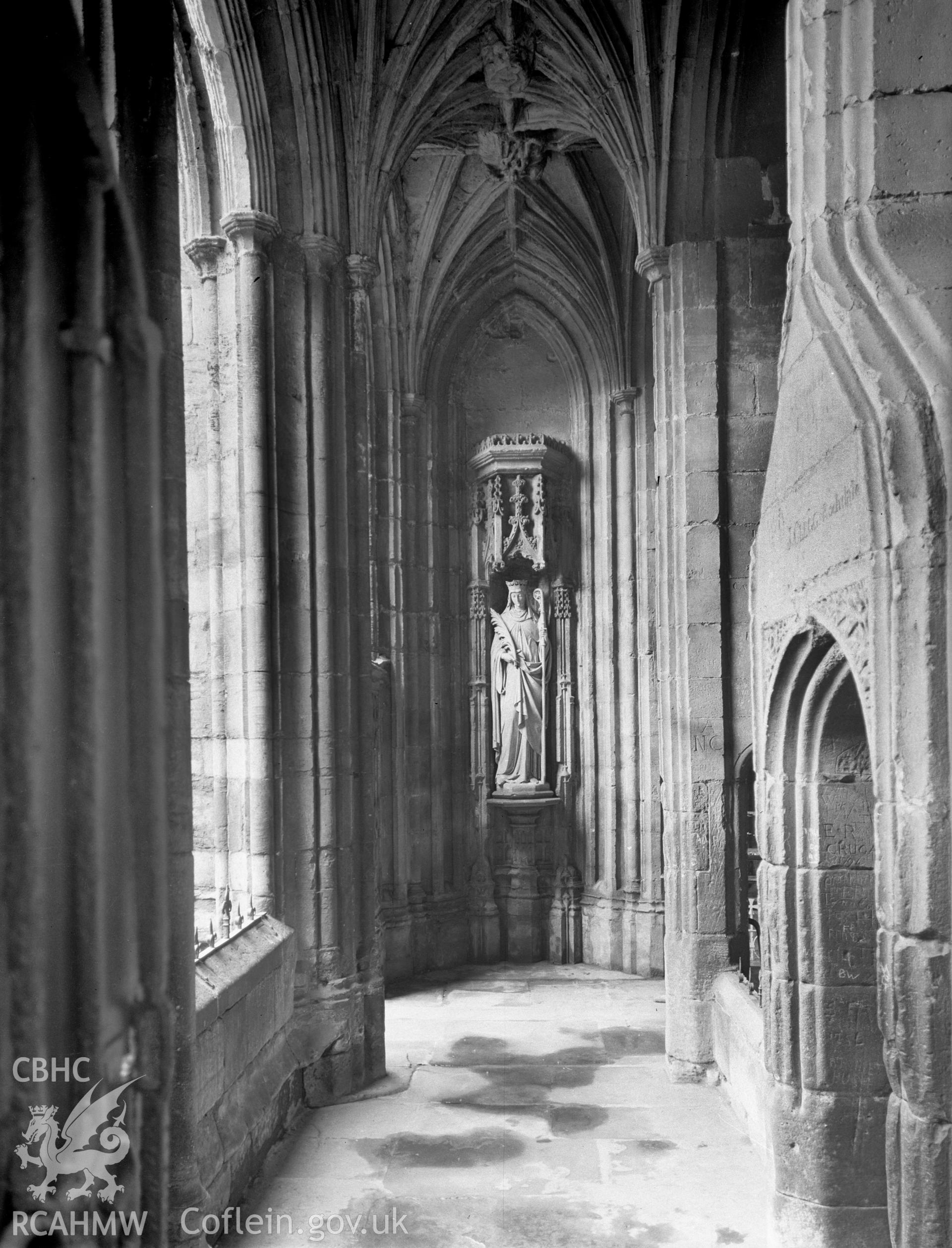 Interior view showing the crypt at St Winifred's Well, Holywell  taken 13.05.1942.