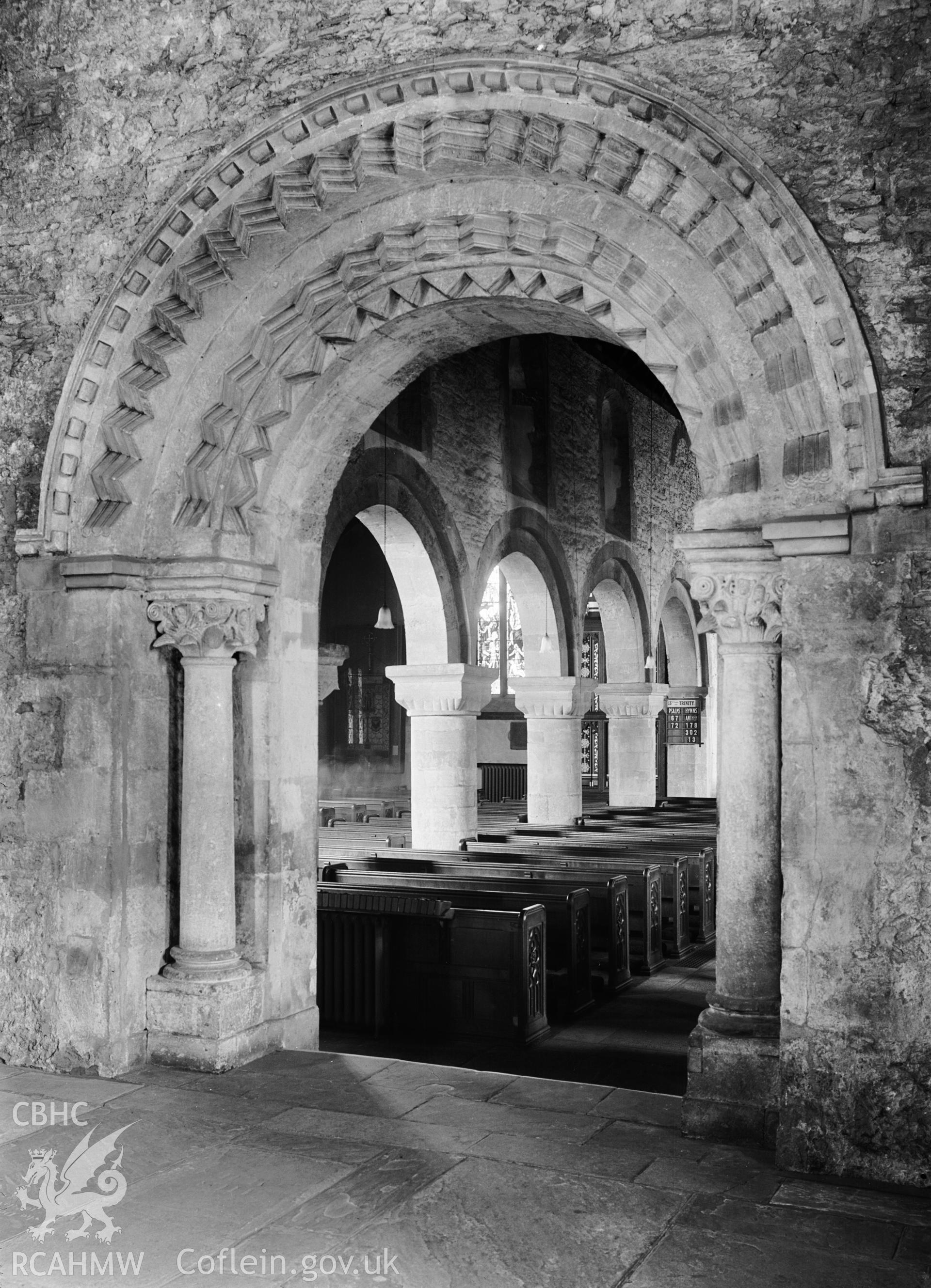 Interior view showing the west arch.