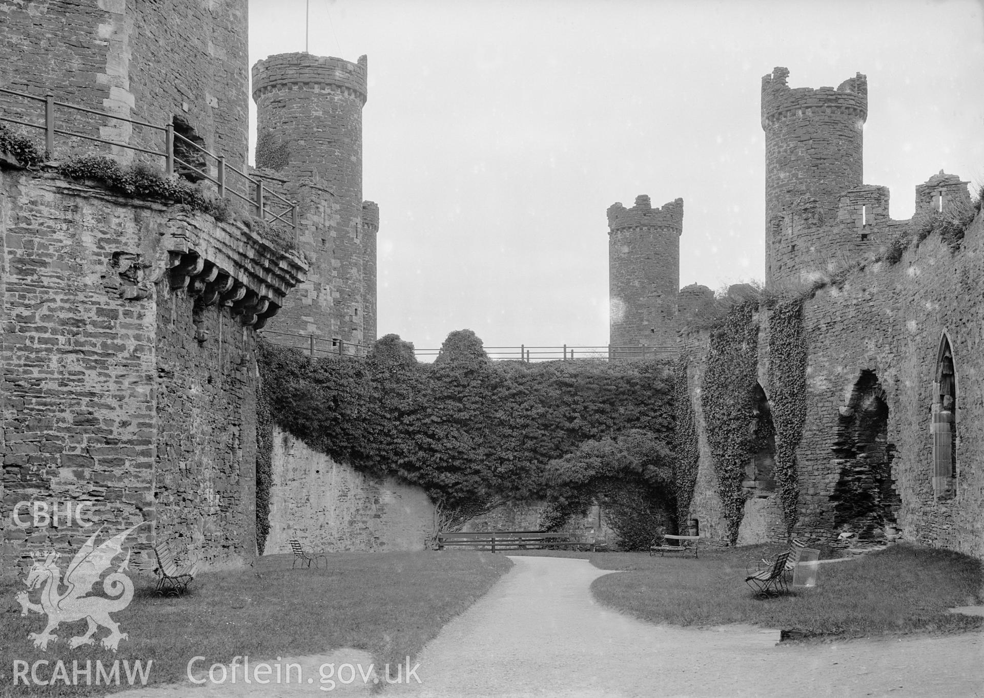 Interior view of Conwy Castle.