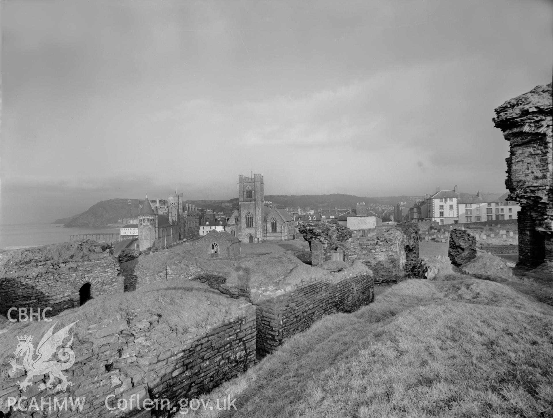 Landscape view of Aberystwyth Castle, taken 25.01.65.