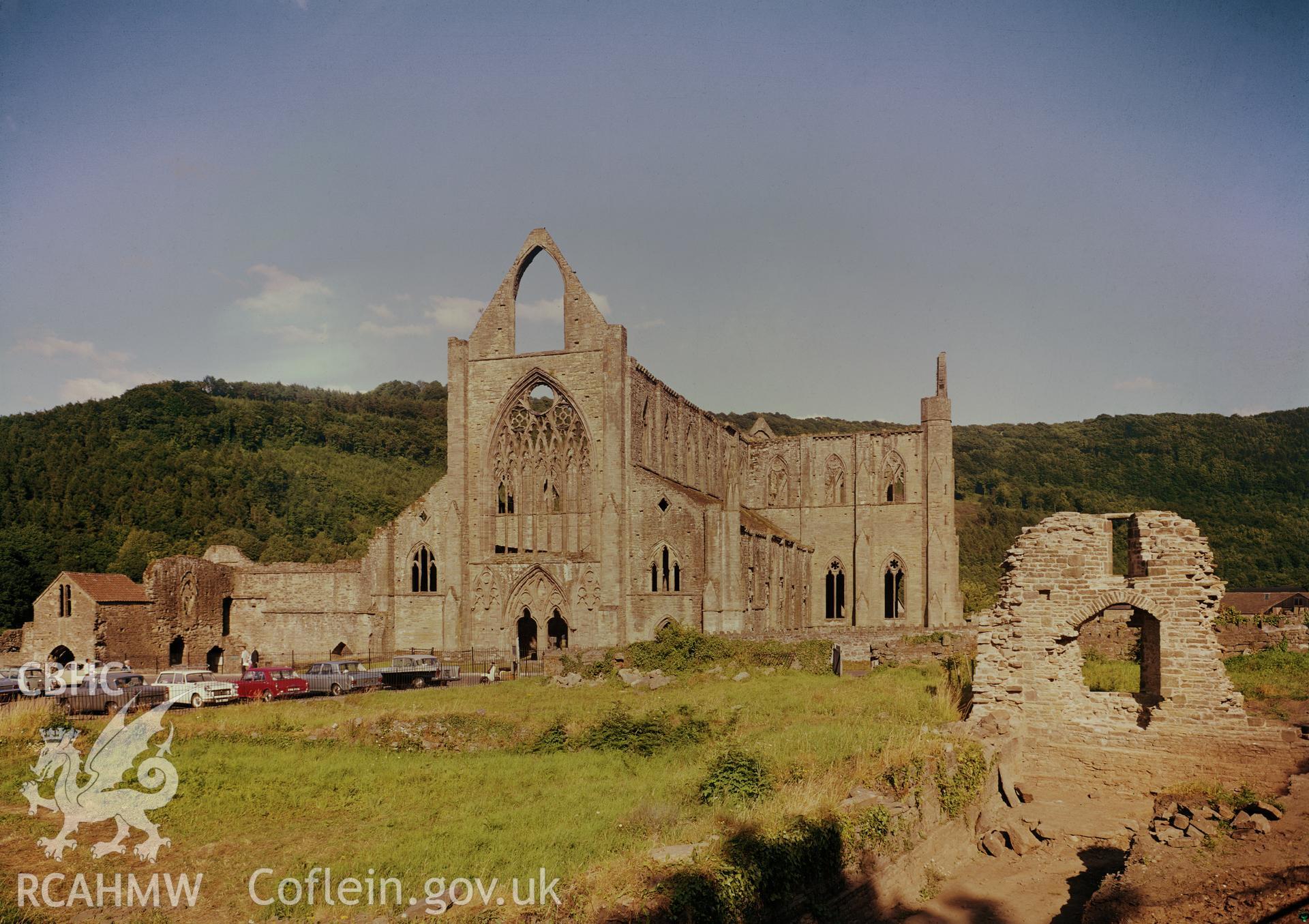 D.O.E. colour transparency of Tintern Abbey: exterior view.