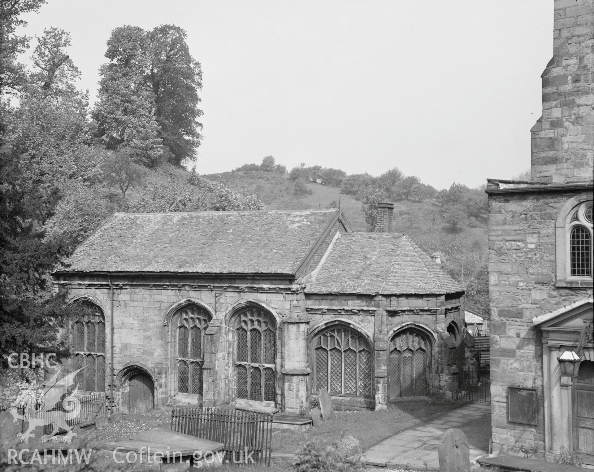 Exterior view from the south-east of St Winifred's Chapel, Holywell  taken 13.05.1942.