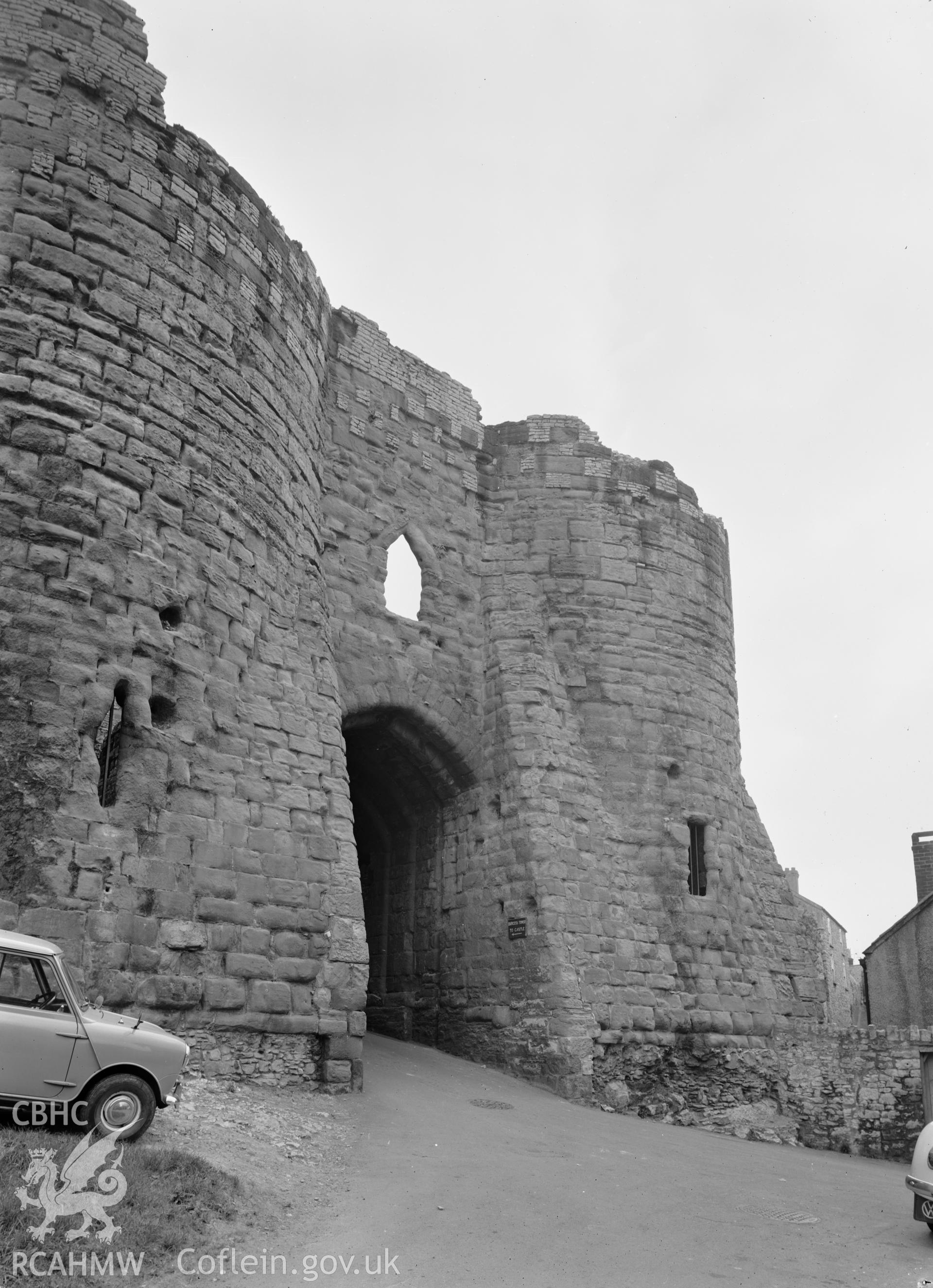 D.O.E photograph of Denbigh Town Walls - Burgess Gate interior.