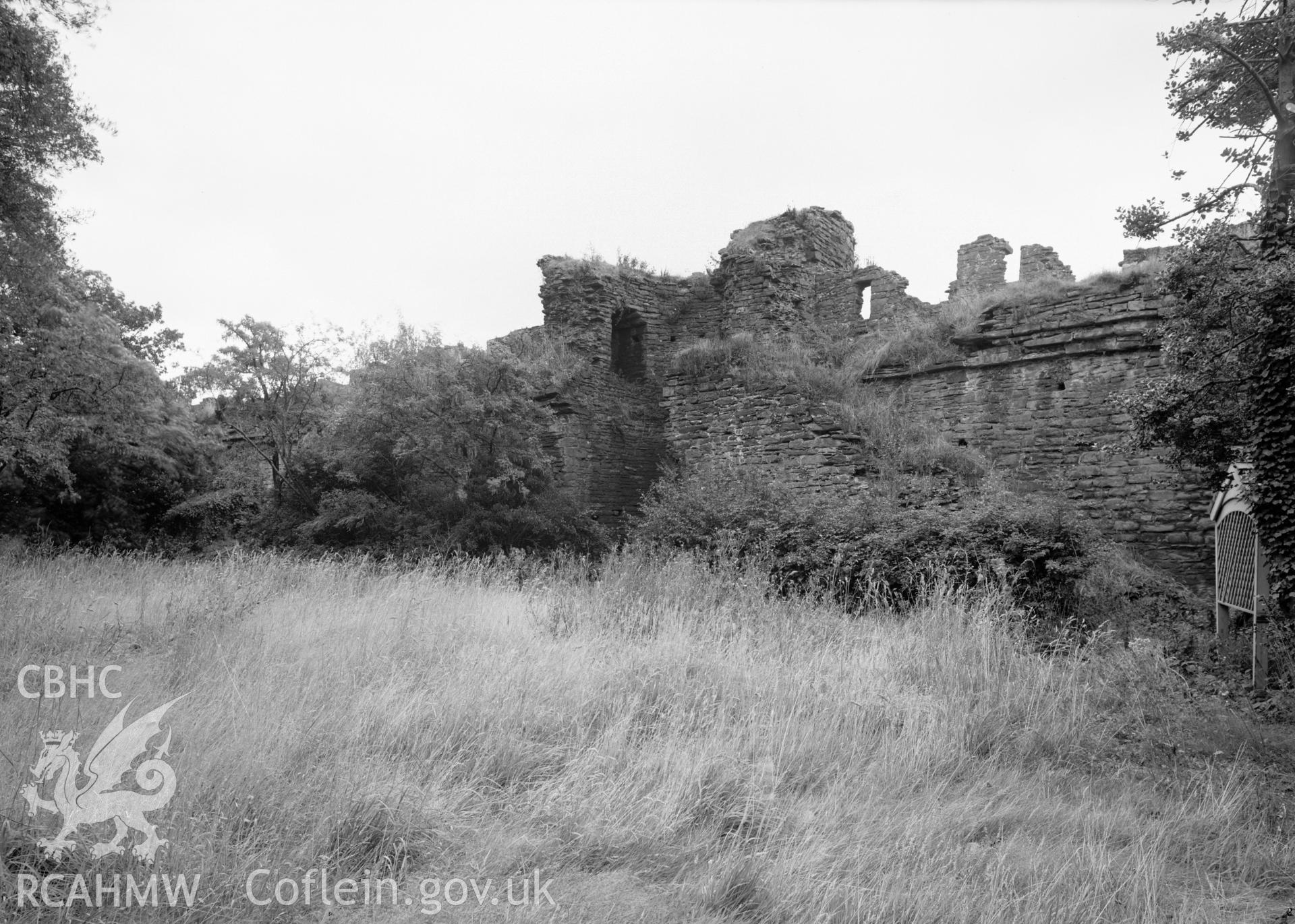 D.O.E photograph of Conwy Town Walls - Millgate before treatment, tower 19.