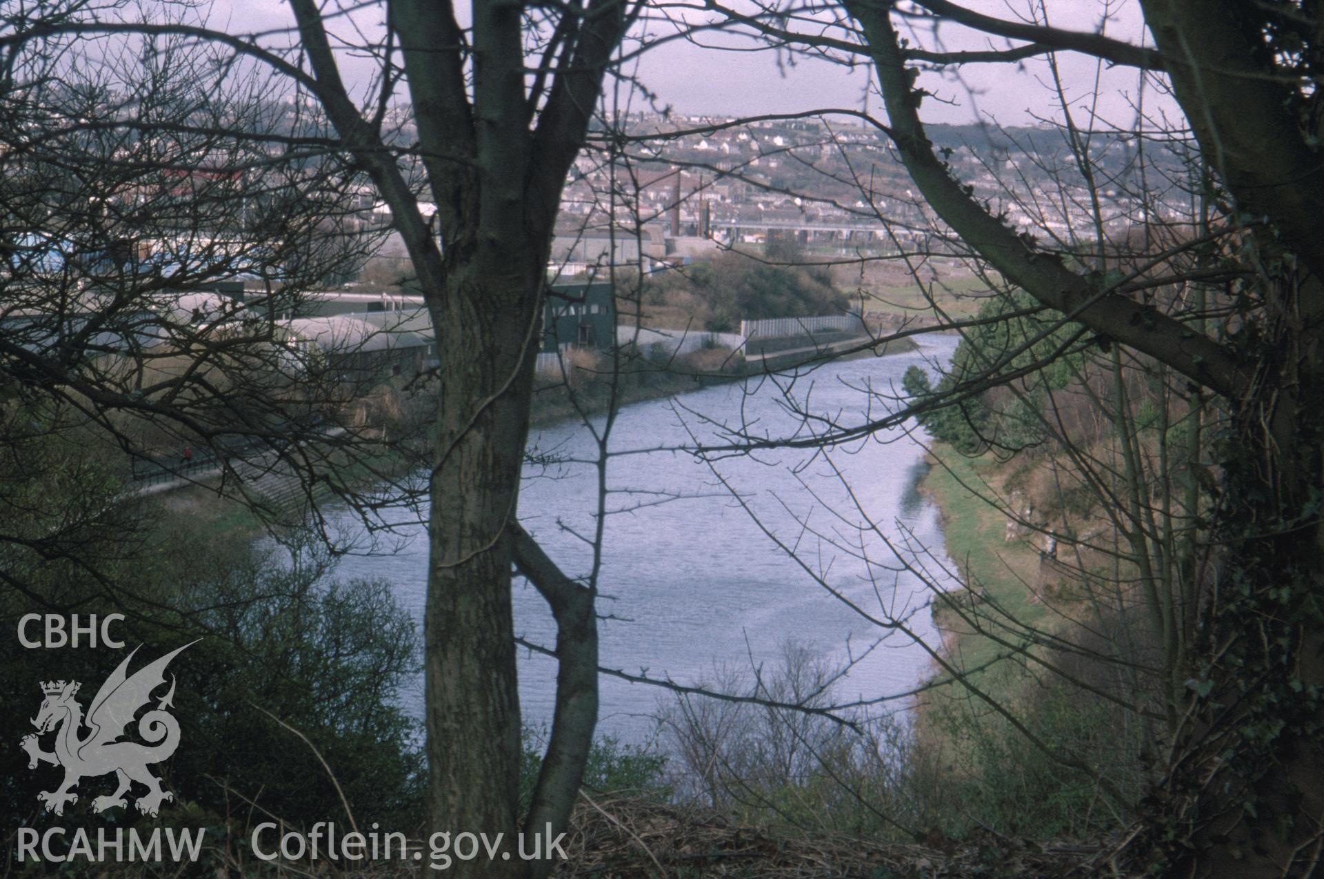 Colour slide of the Smith's Canal Tipping Staithes, from the south.