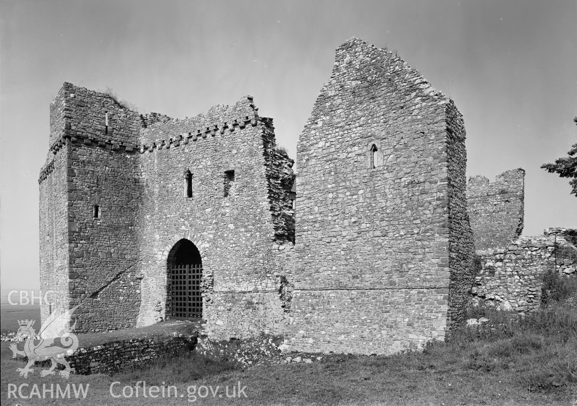 D.O.E photograph of Weobley Castle.