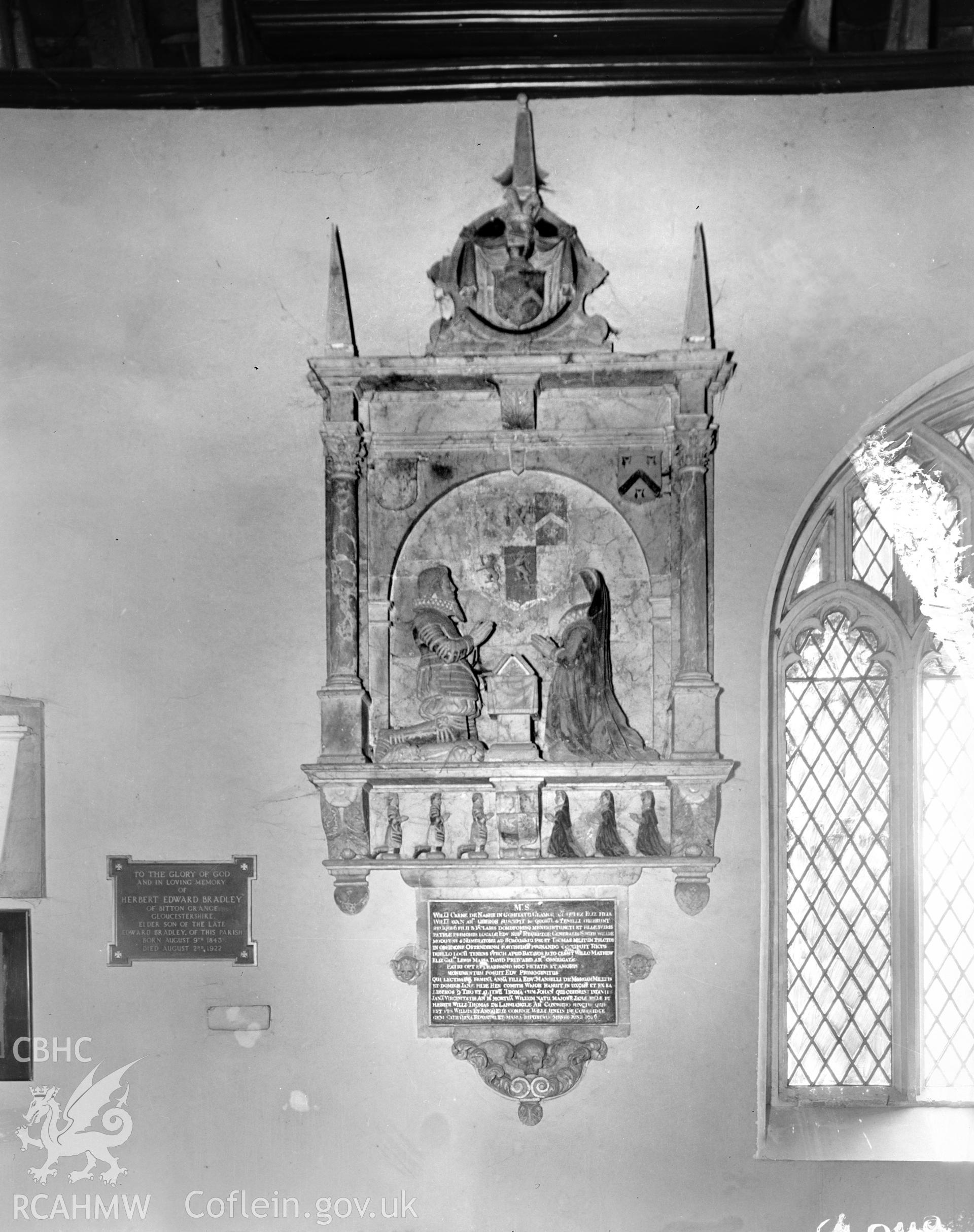 1626 memorial on the south wall of the south aisle