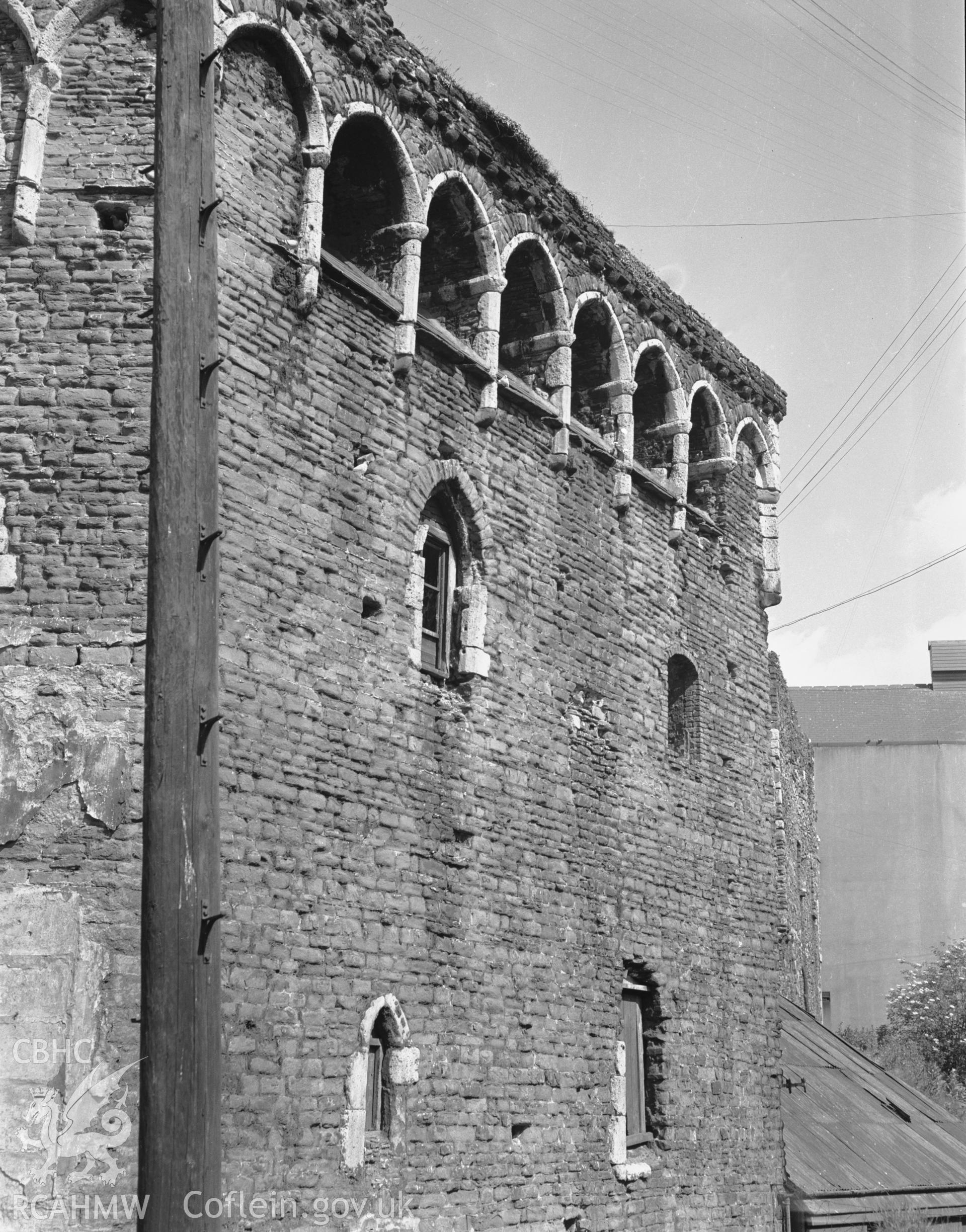 Arcading at Swansea Castle.
