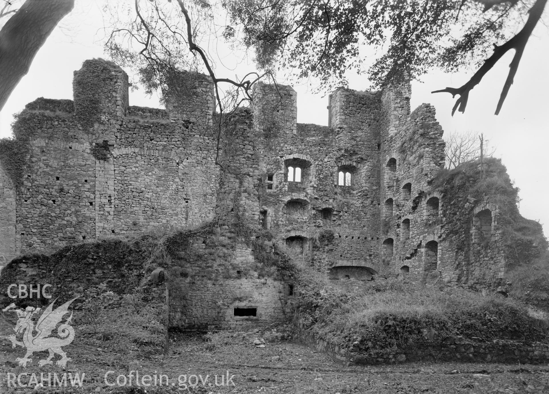 D.O.E photograph of Oxwich Castle - gate from west.