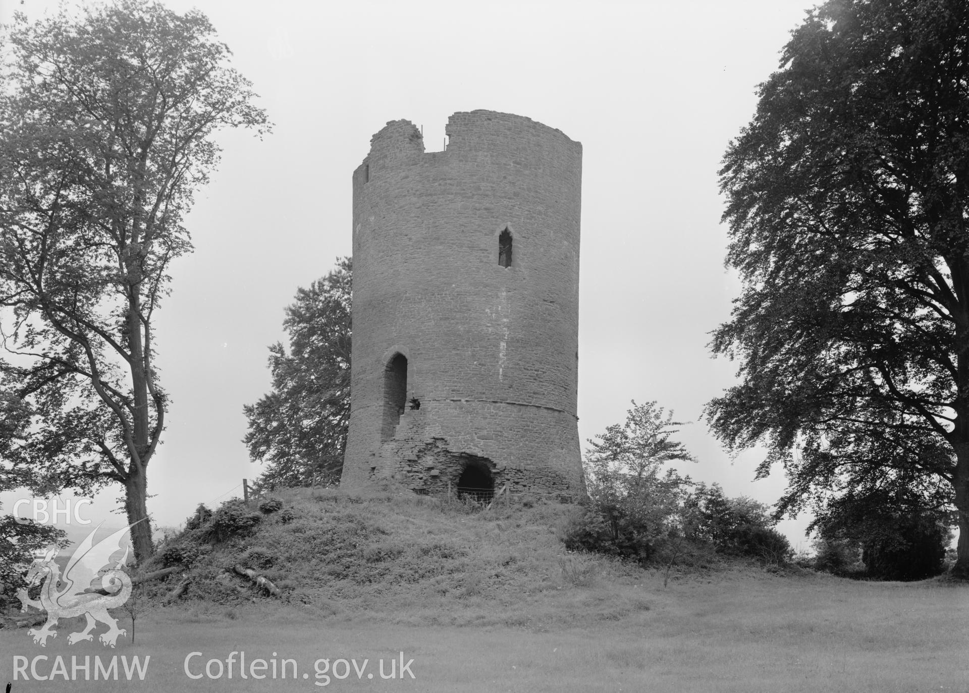 D.O.E photograph of Bronllys Castle - north elevation.