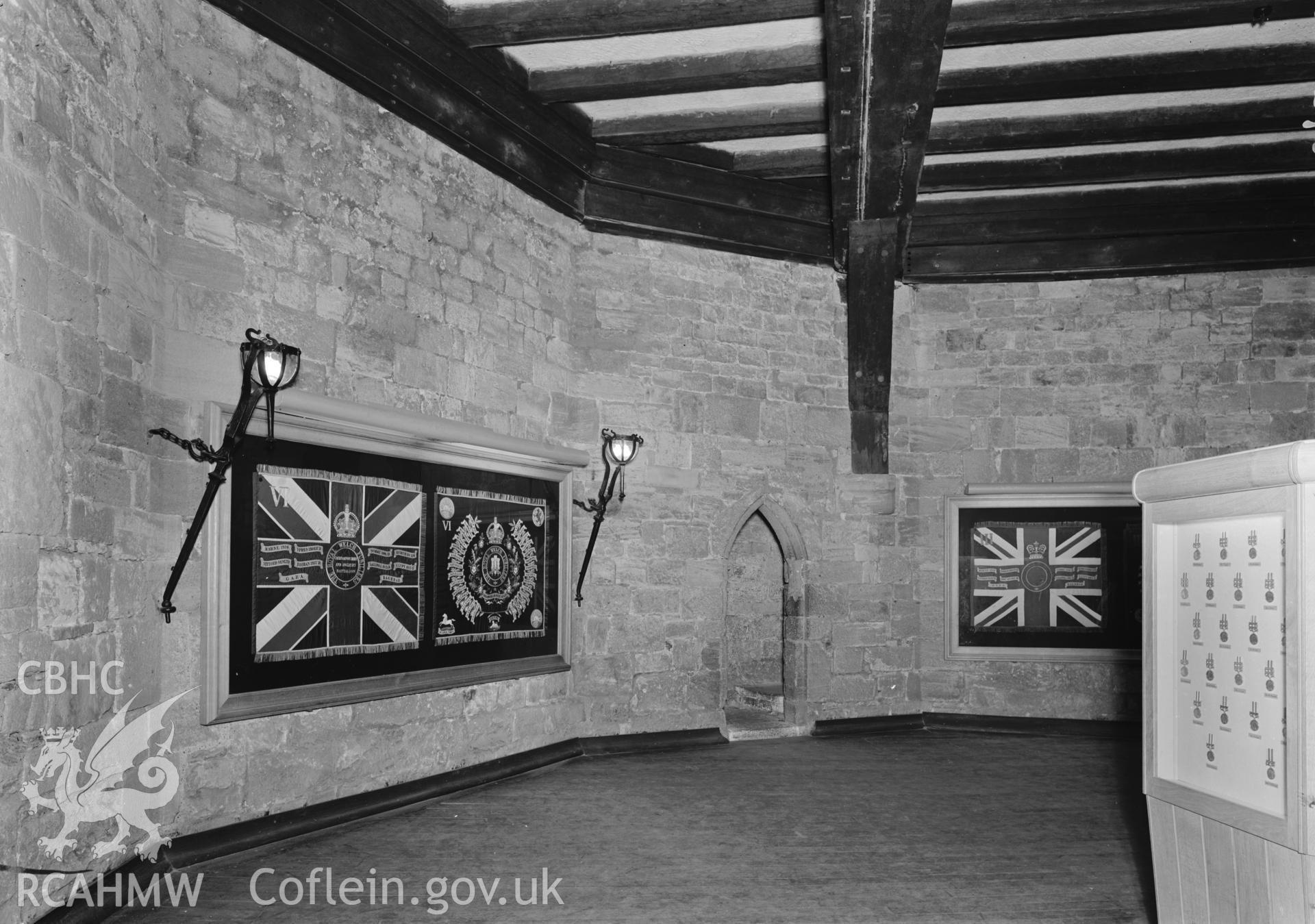 D.O.E photograph of Caernarfon Castle - Eagle Tower interior.