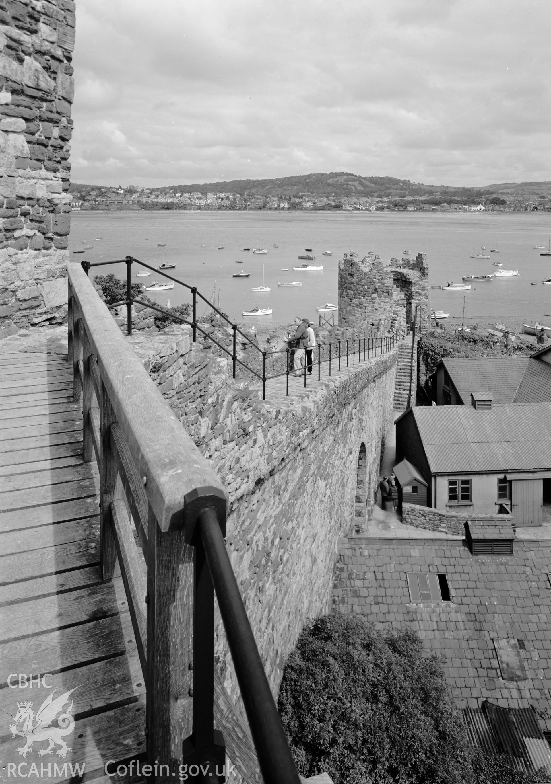 D.O.E photograph of Conwy Town Walls, railings.