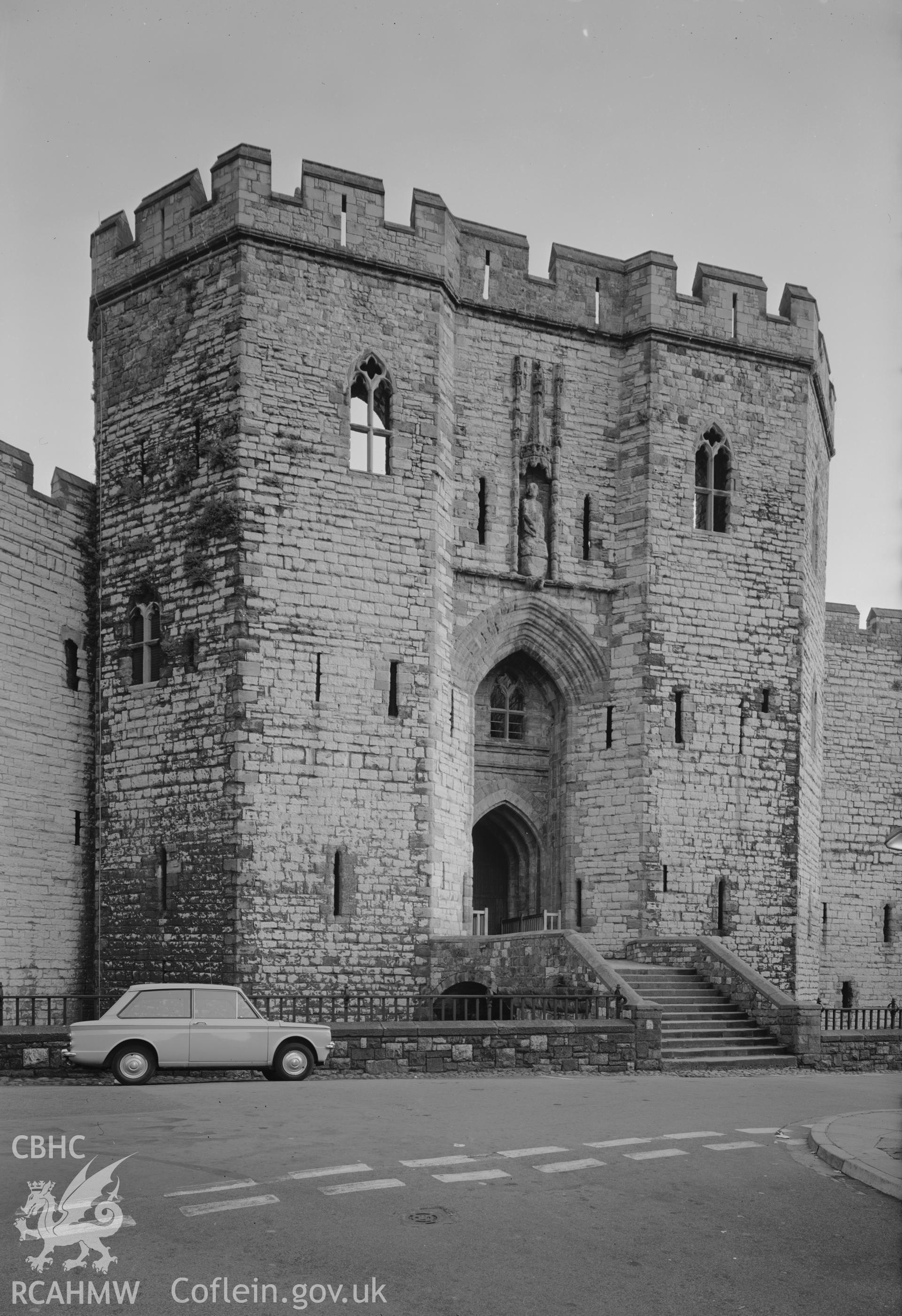 D.O.E photograph of Caernarfon Castle - Queens Gate.