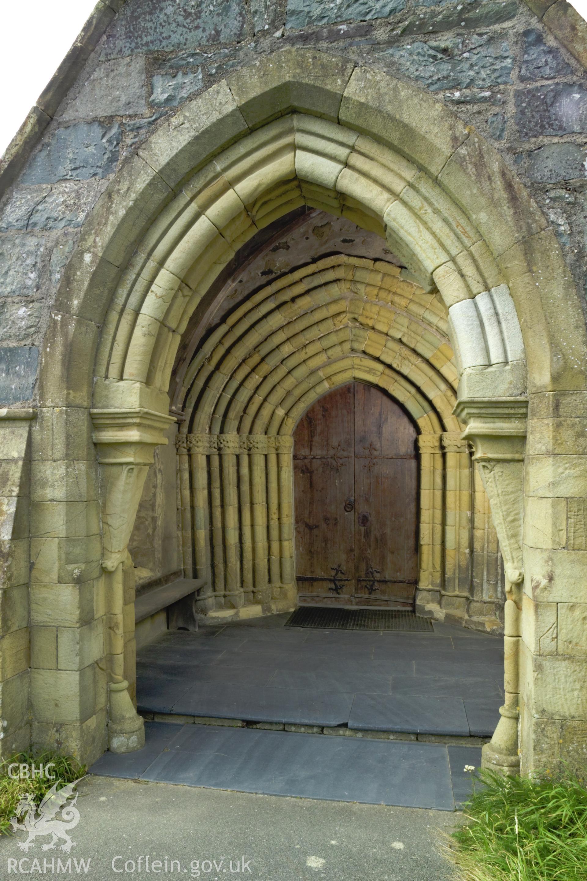 Entrance porch with early doorway.