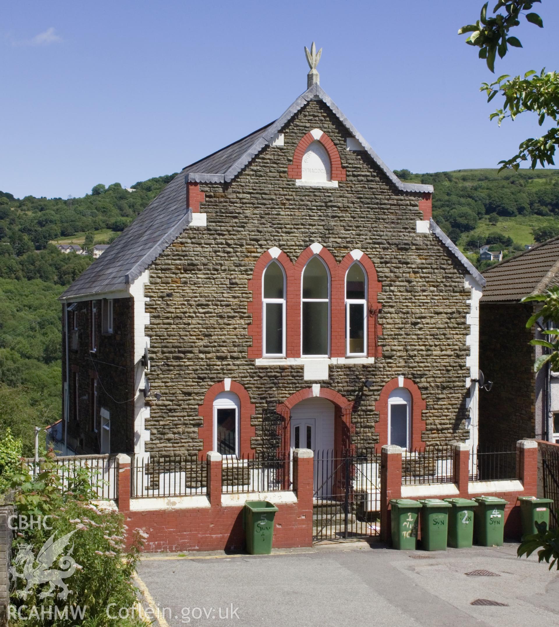 Pontypridd synagogue opened in 1895. The building is marked on OS 2nd edition mapping as 'synagogue' and is thought to have been purpose built. The synagogue closed in 1978 and the building has been converted to private domestic use.