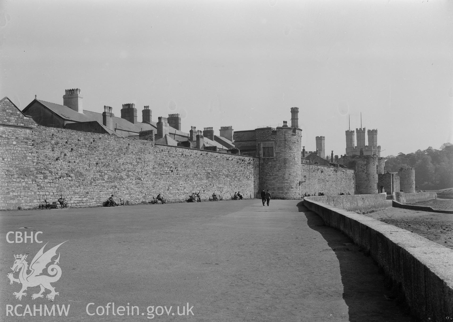 D.O.E photograph of Caernarfon Castle.