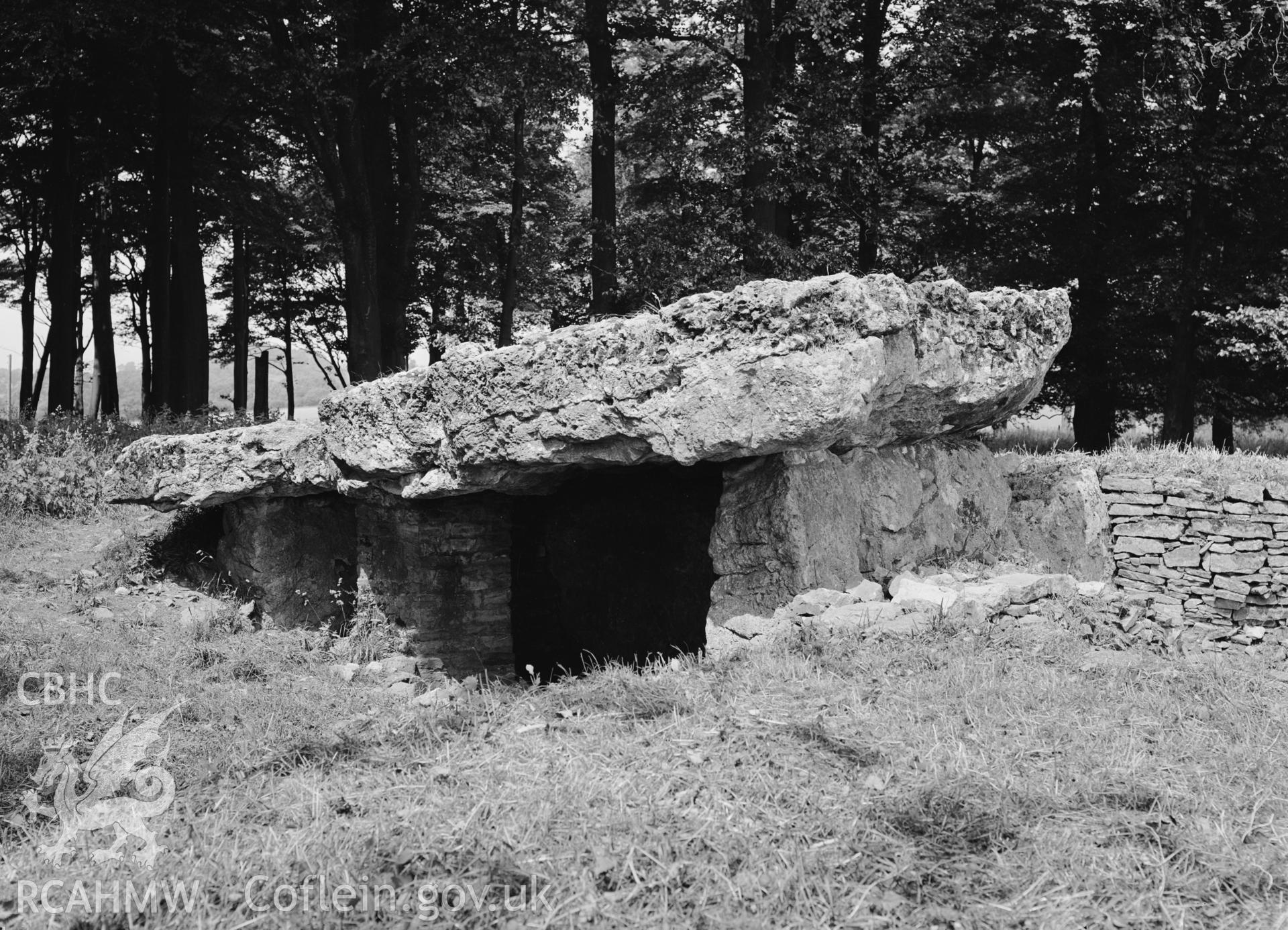 D.O.E photograph of Tinkinswood Burial Chamber, Glamorgan.